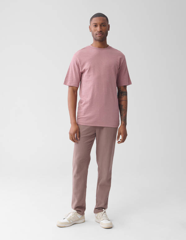 Jacquard T-shirt Roze SHOEBY MEN