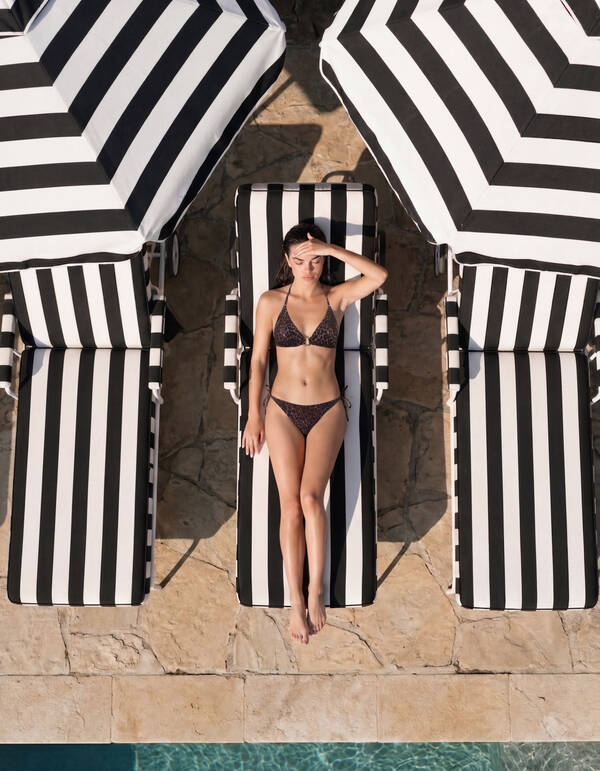 Leopard Bikini Broekje Donkerbruin SHOEBY ACCESSOIRES