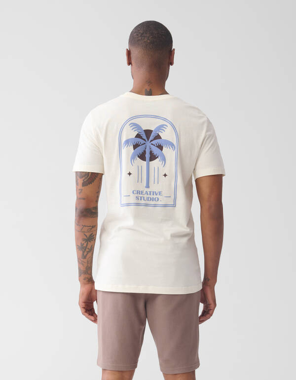 Urban Artwork T-shirt Gebroken Wit SHOEBY MEN
