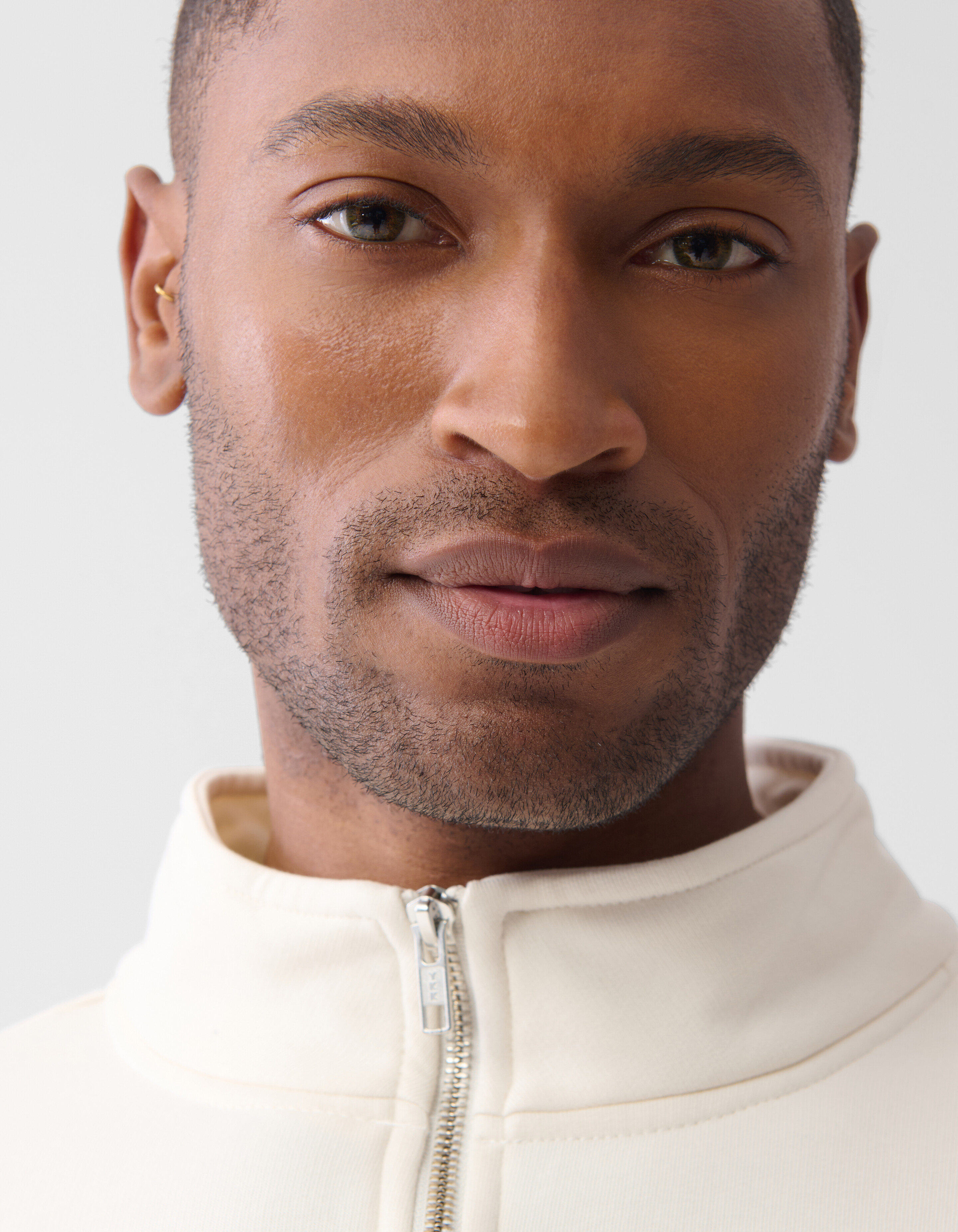 Zipper Sweater Gebroken Wit SHOEBY MEN
