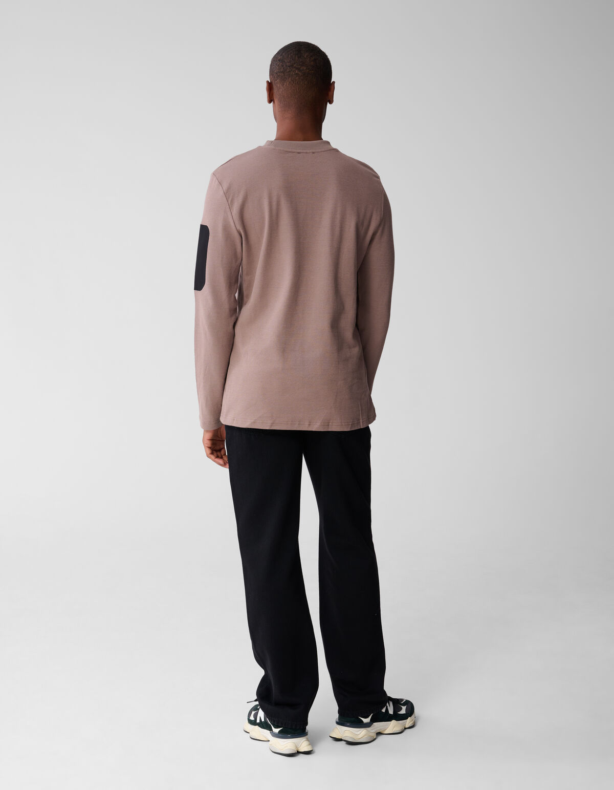 Structuur Pocket T-shirt Lichtbruin SHOEBY MEN