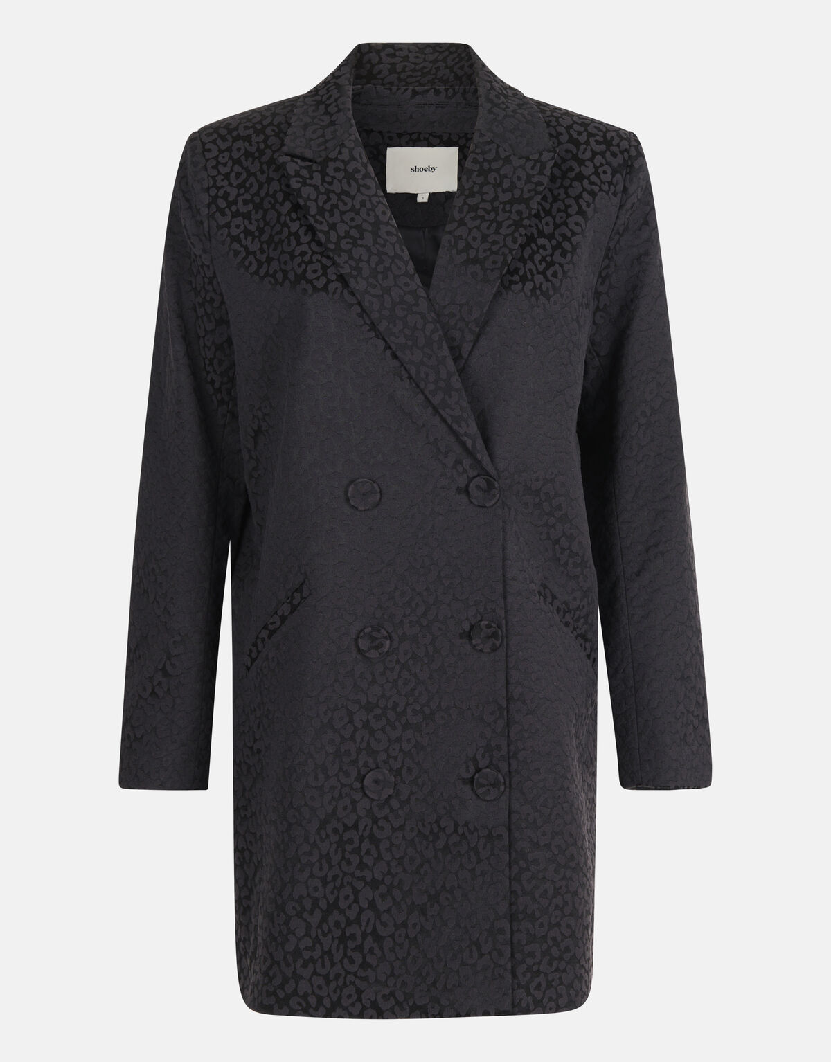 Leopard Blazer Jurk Zwart SHOEBY WOMEN