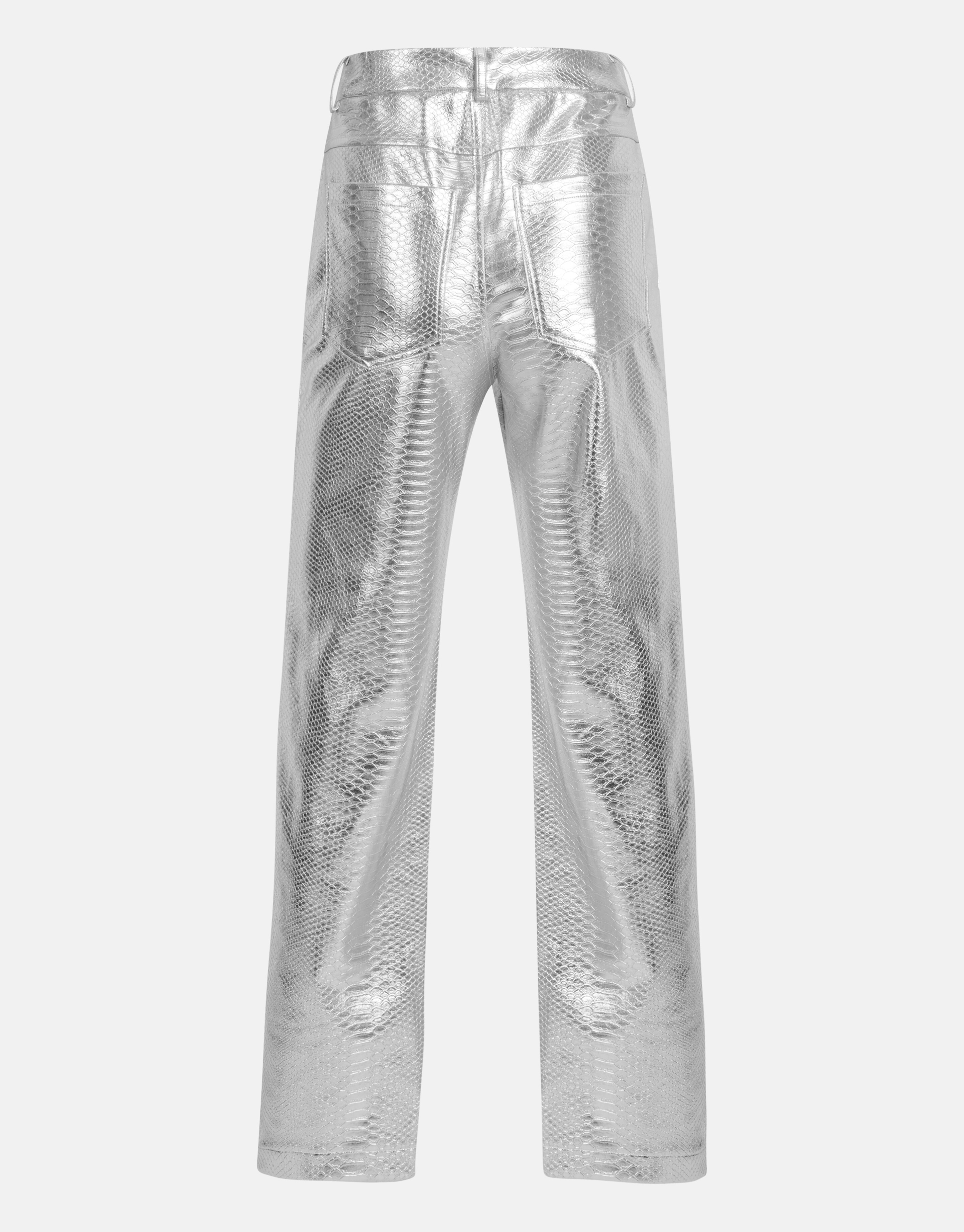 Slangenprint Broek Zilver By Monica SHOEBY WOMEN