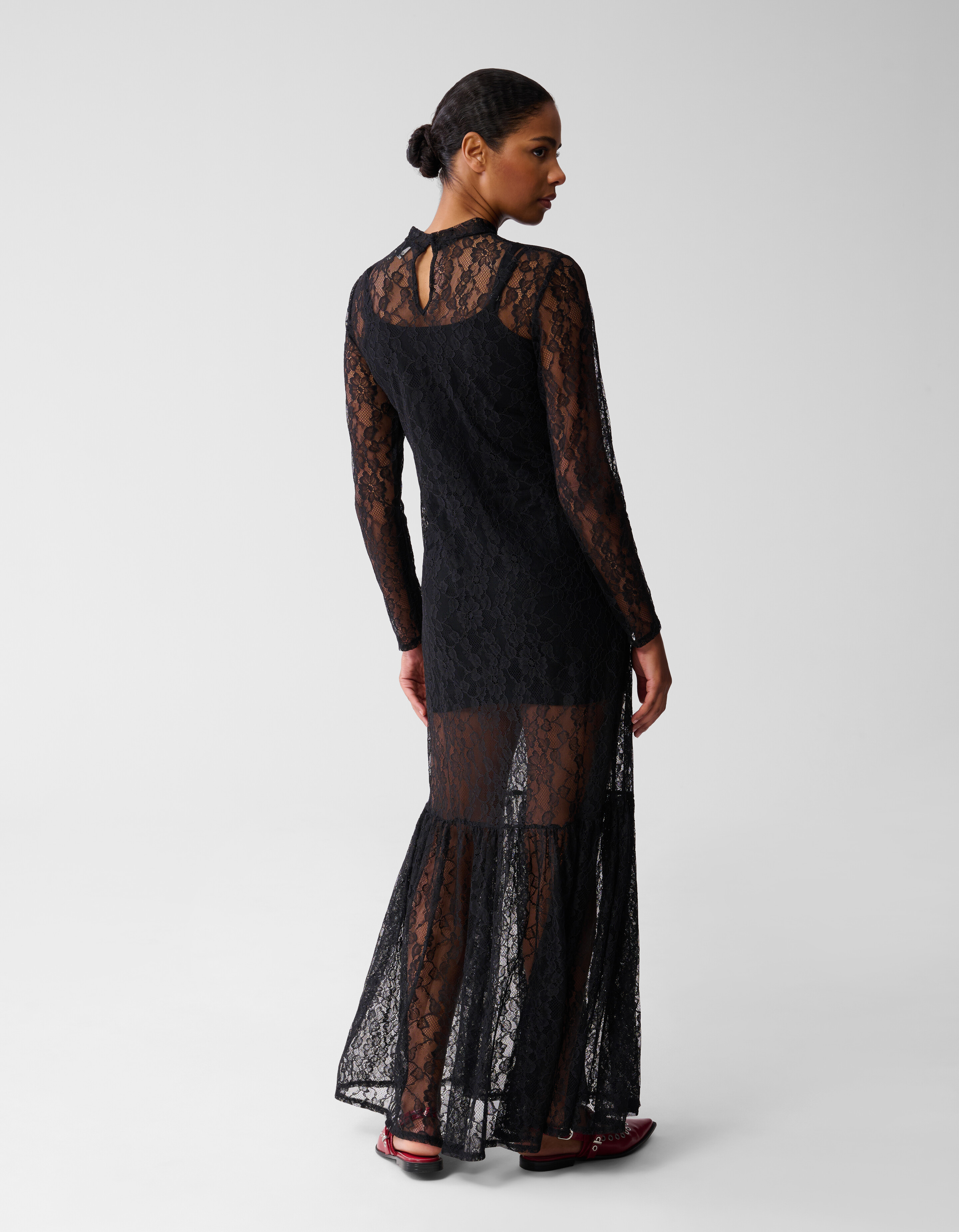 Kanten Maxi Jurk Zwart SHOEBY WOMEN