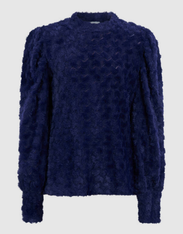 Fluffy Top Donkerblauw SHOEBY GIRLS