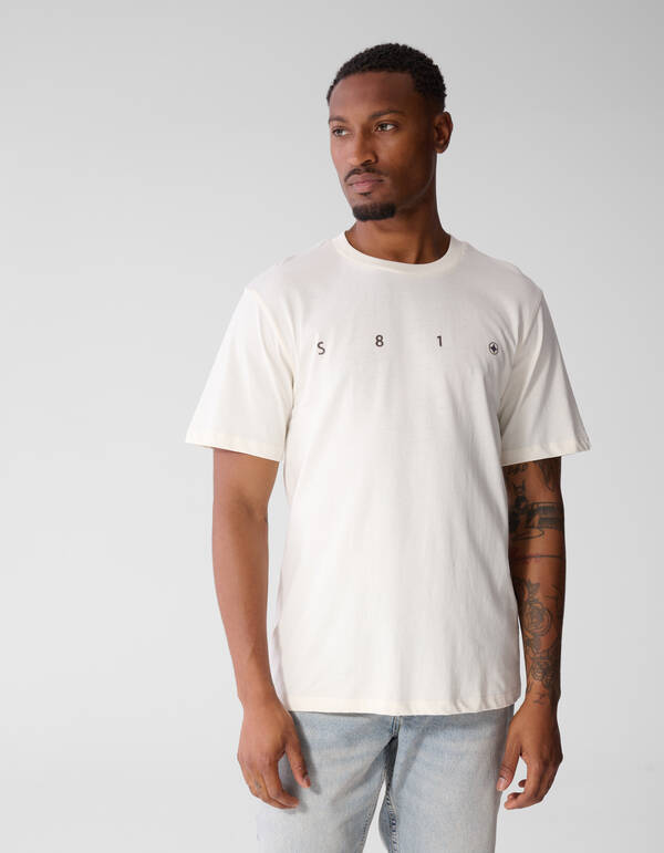 Minimal Artwork T-shirt Gebroken Wit SHOEBY MEN
