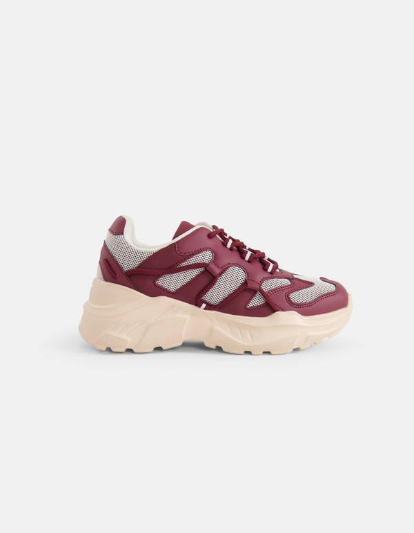 Chunky Mesh Sneaker Bordeauxrood SHOEBY SHOES