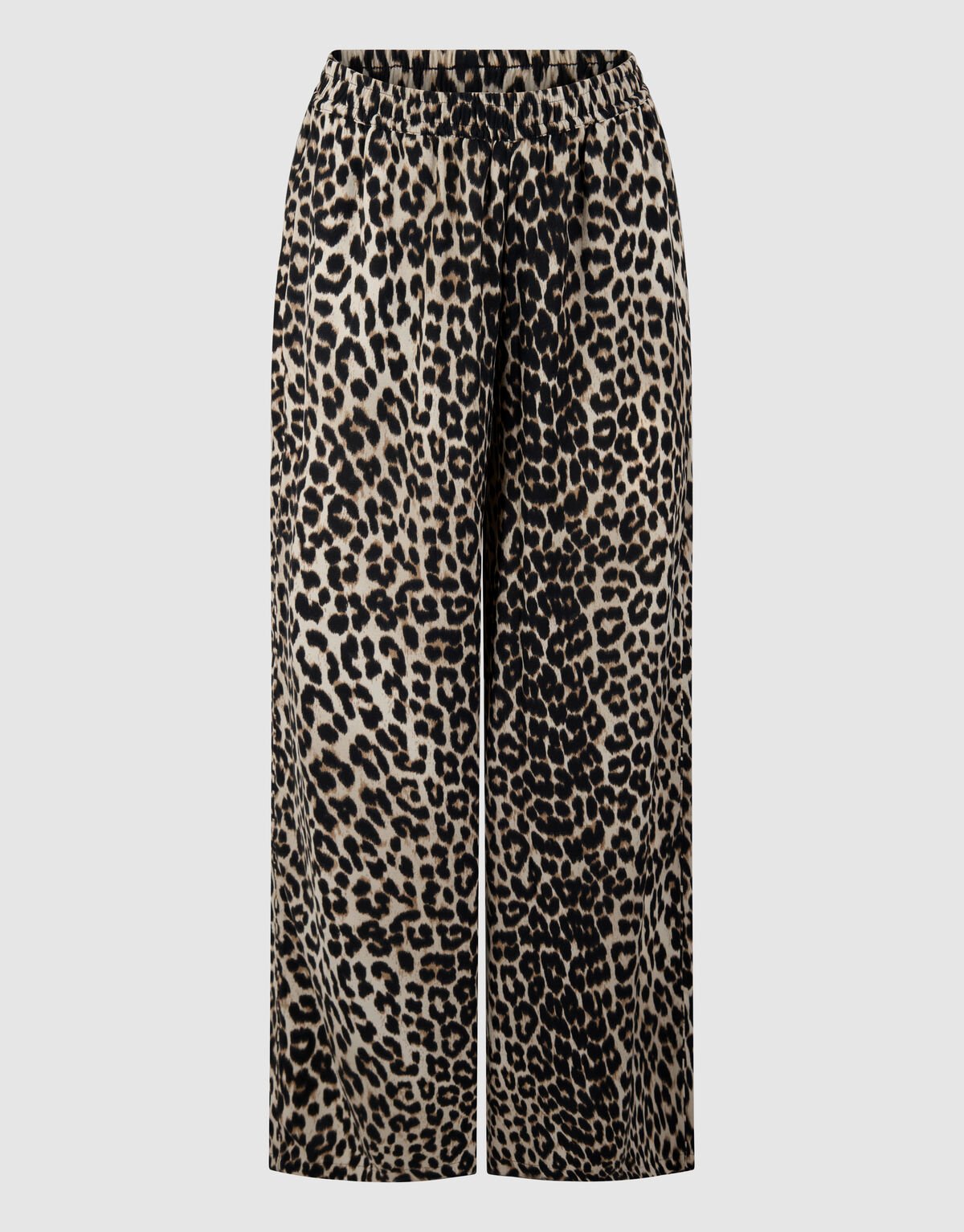 Leopard Wide Leg Fit Broek Bruin SHOEBY WOMEN