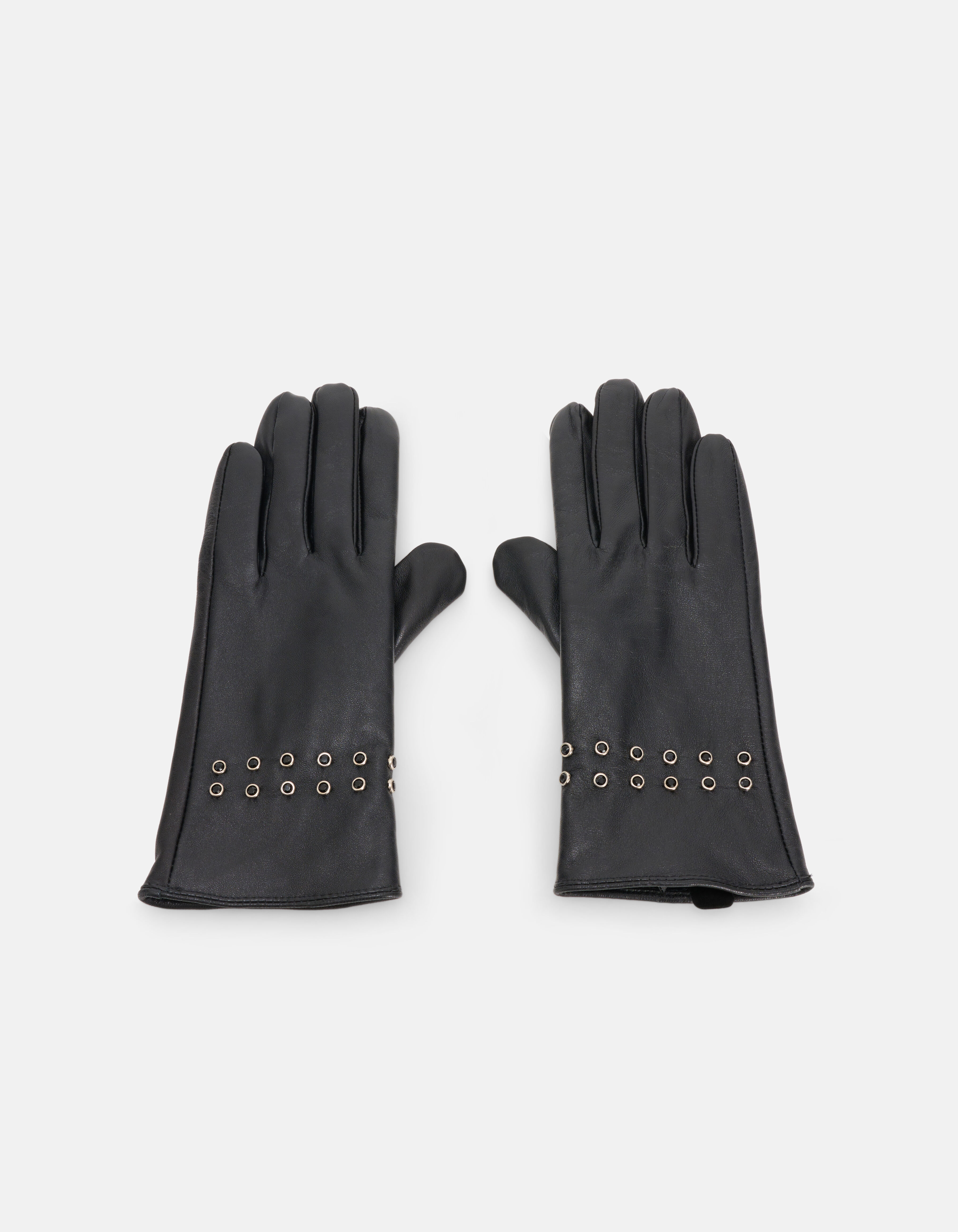 Dames Accessoires voor voor Handschoenen voor Bally Leer Handschoenen Verfraaid Met Studs in het Zwart 