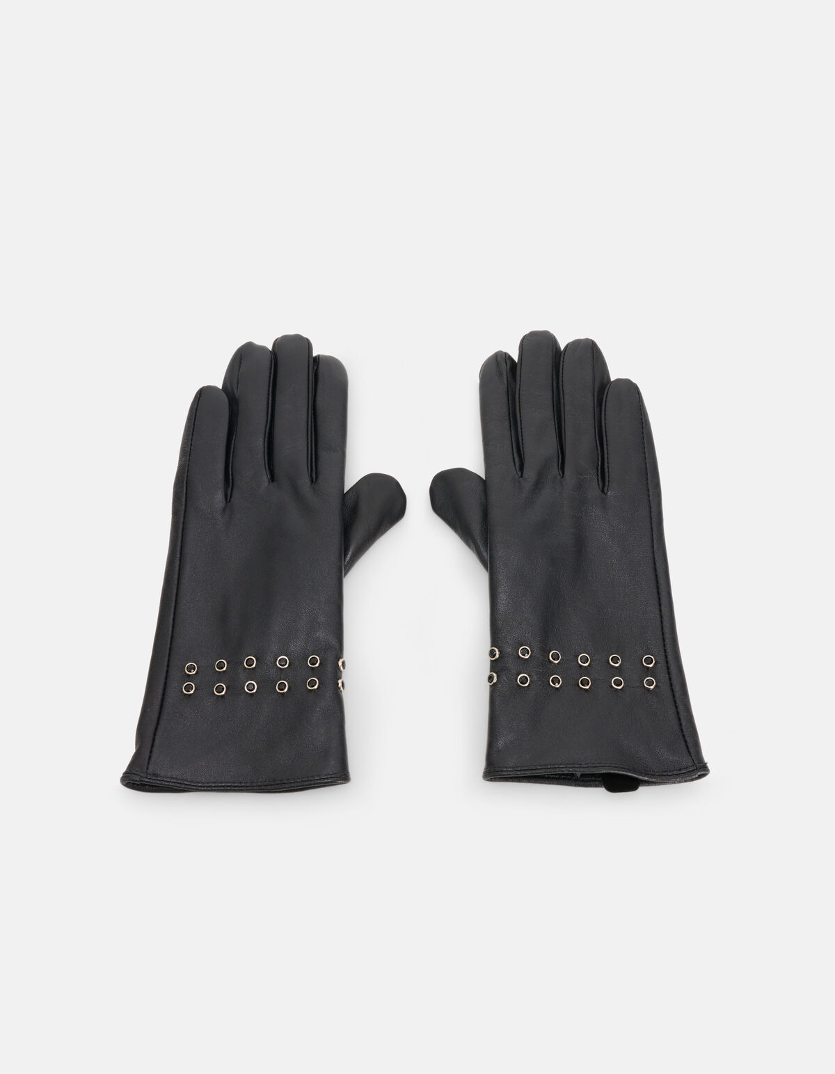 Leren Strass Handschoenen Zwart SHOEBY ACCESSOIRES