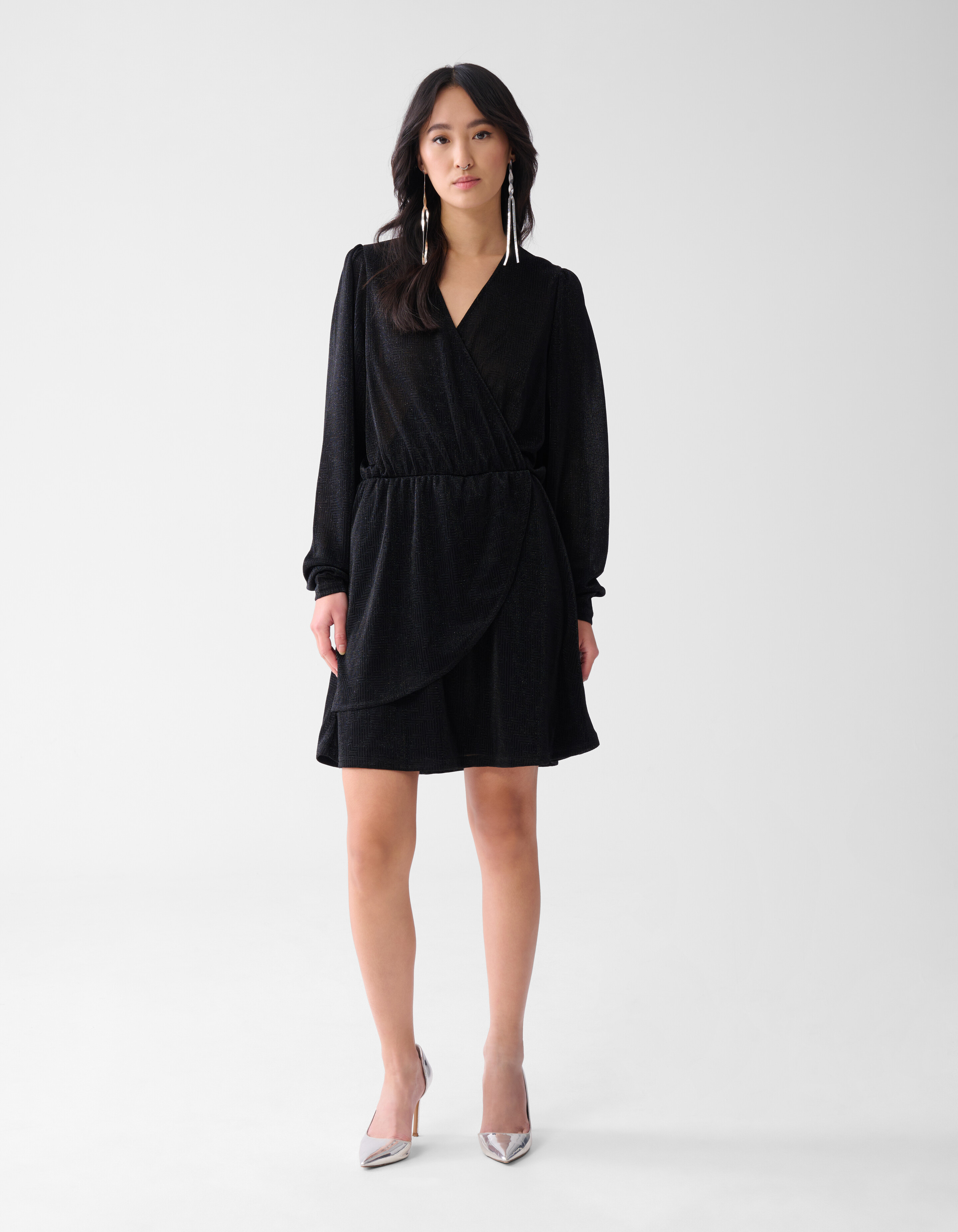 Lurex Mini Jurk Zwart SHOEBY WOMEN