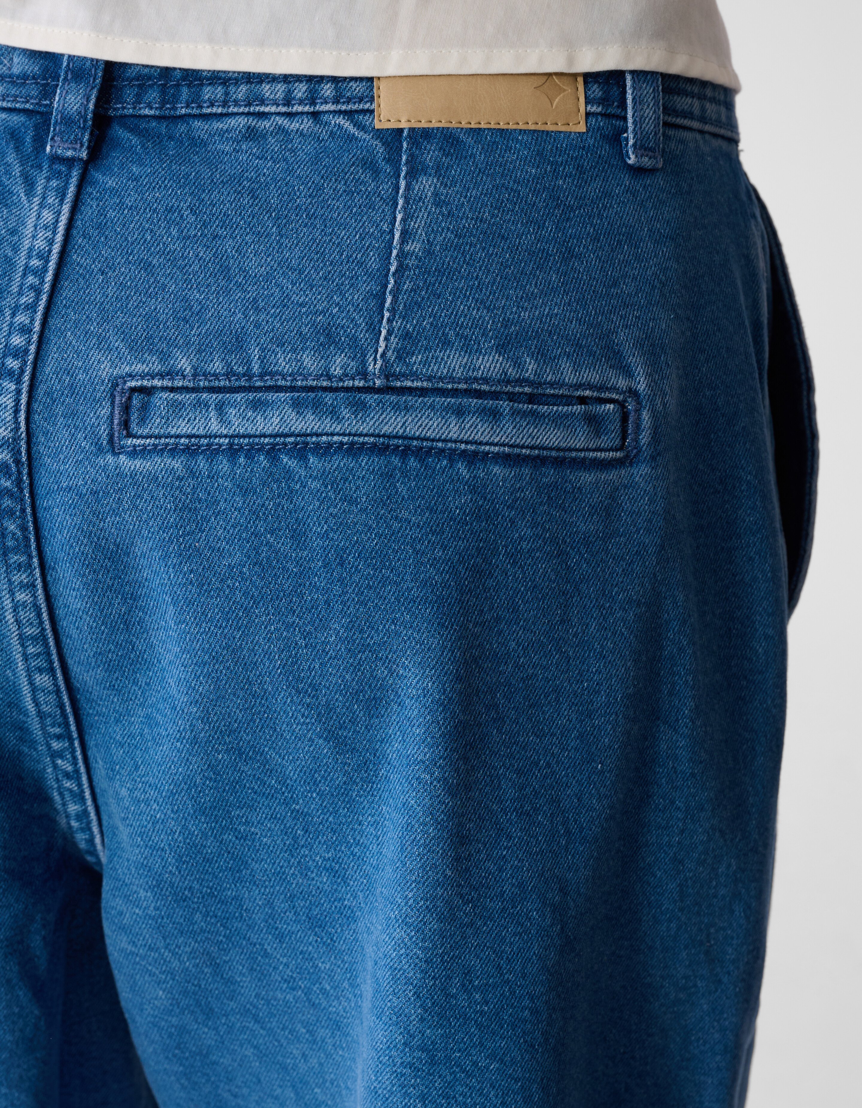 Pleated Wide Leg Fit Jeans Mediumstone SHOEBY WOMEN