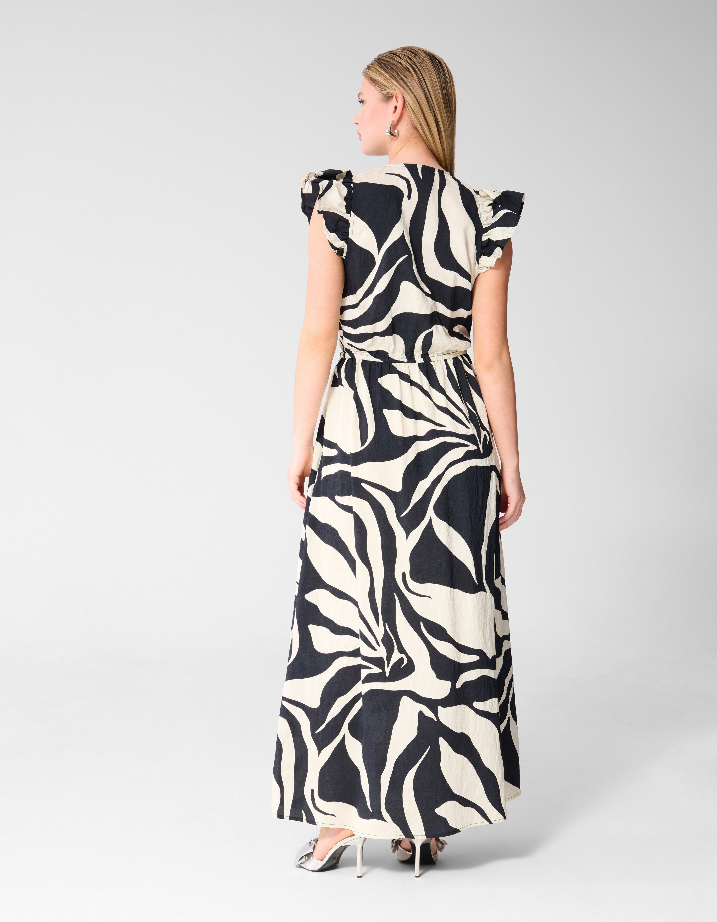 Printed Maxi Jurk Zwart SHOEBY WOMEN