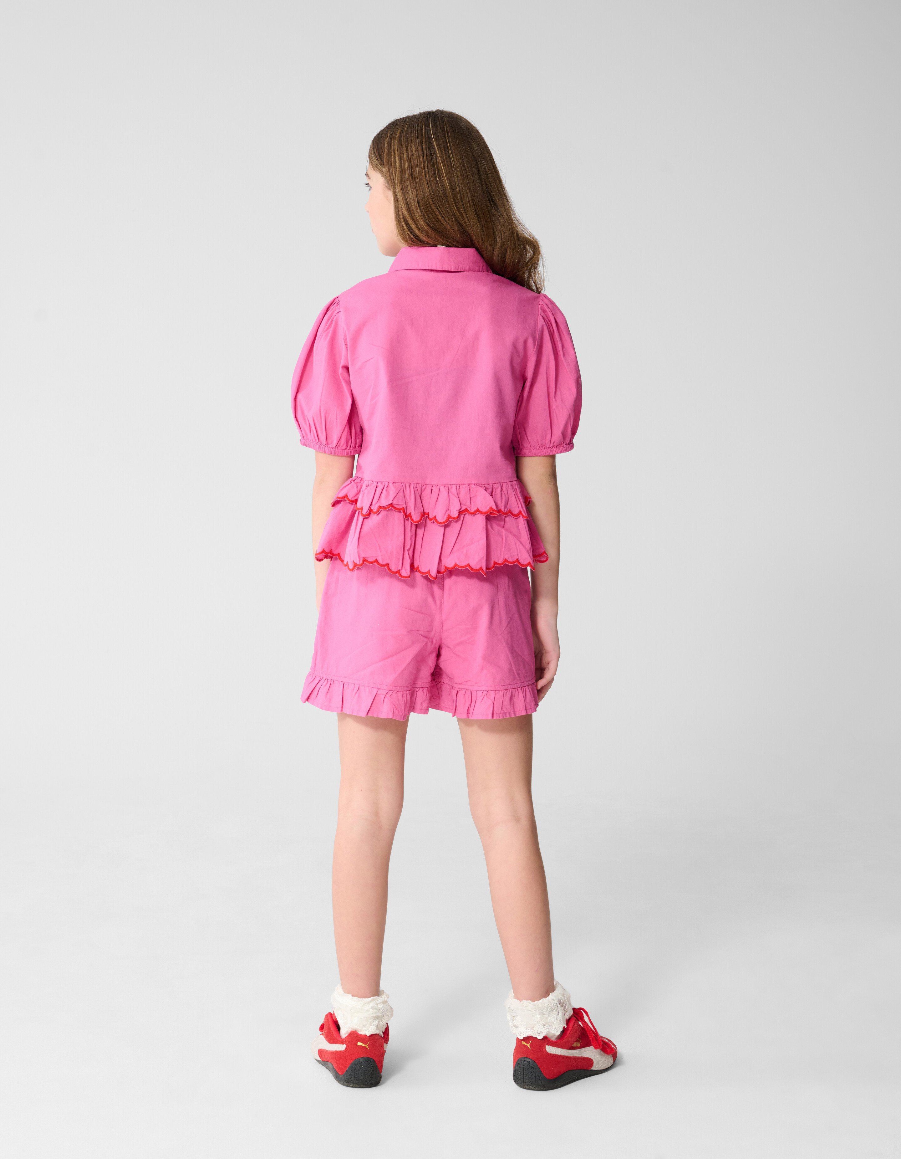 Ruffle Heart Short Roze SHOEBY GIRLS