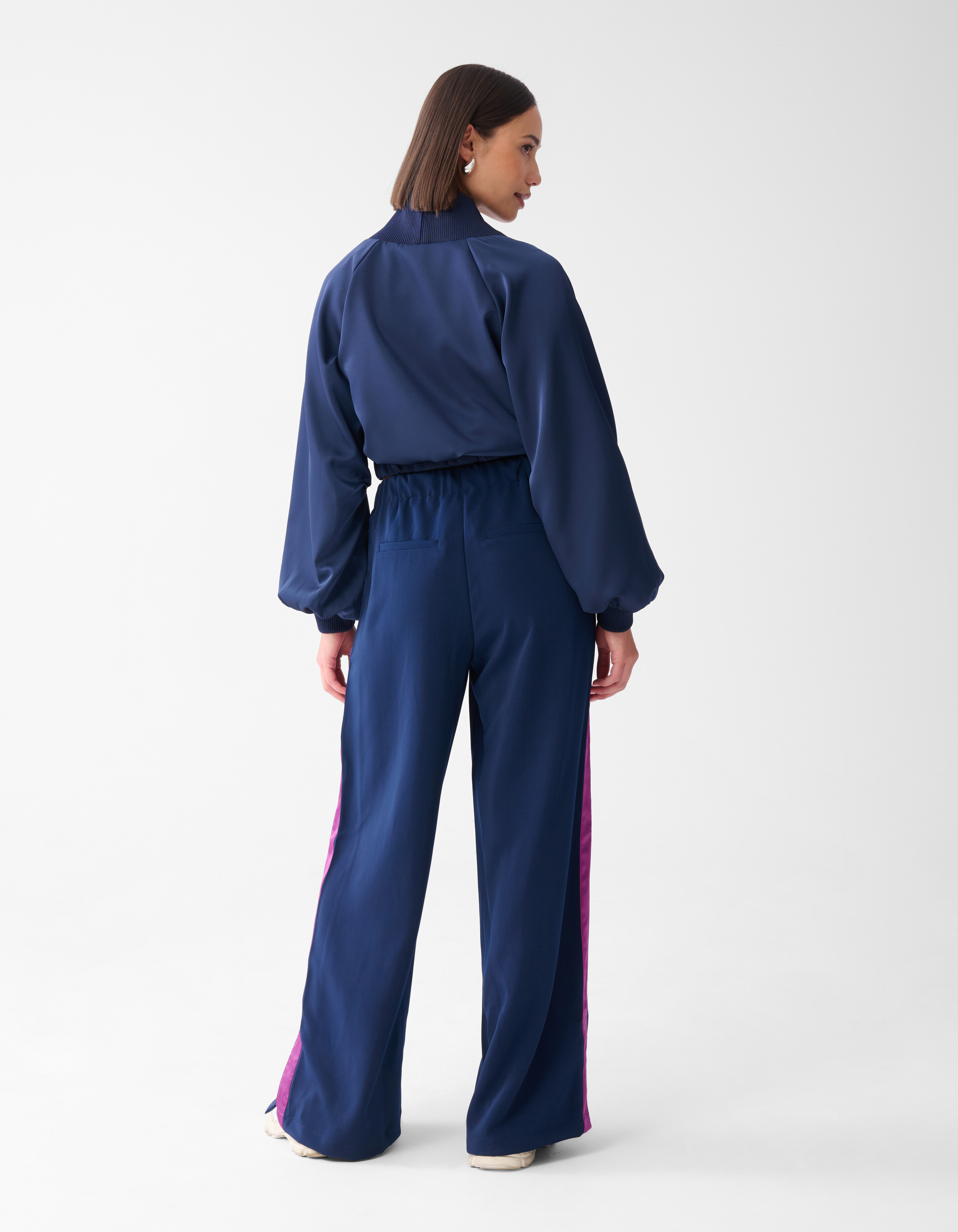 Satijnen Overslag Blouse Donkerblauw SHOEBY WOMEN