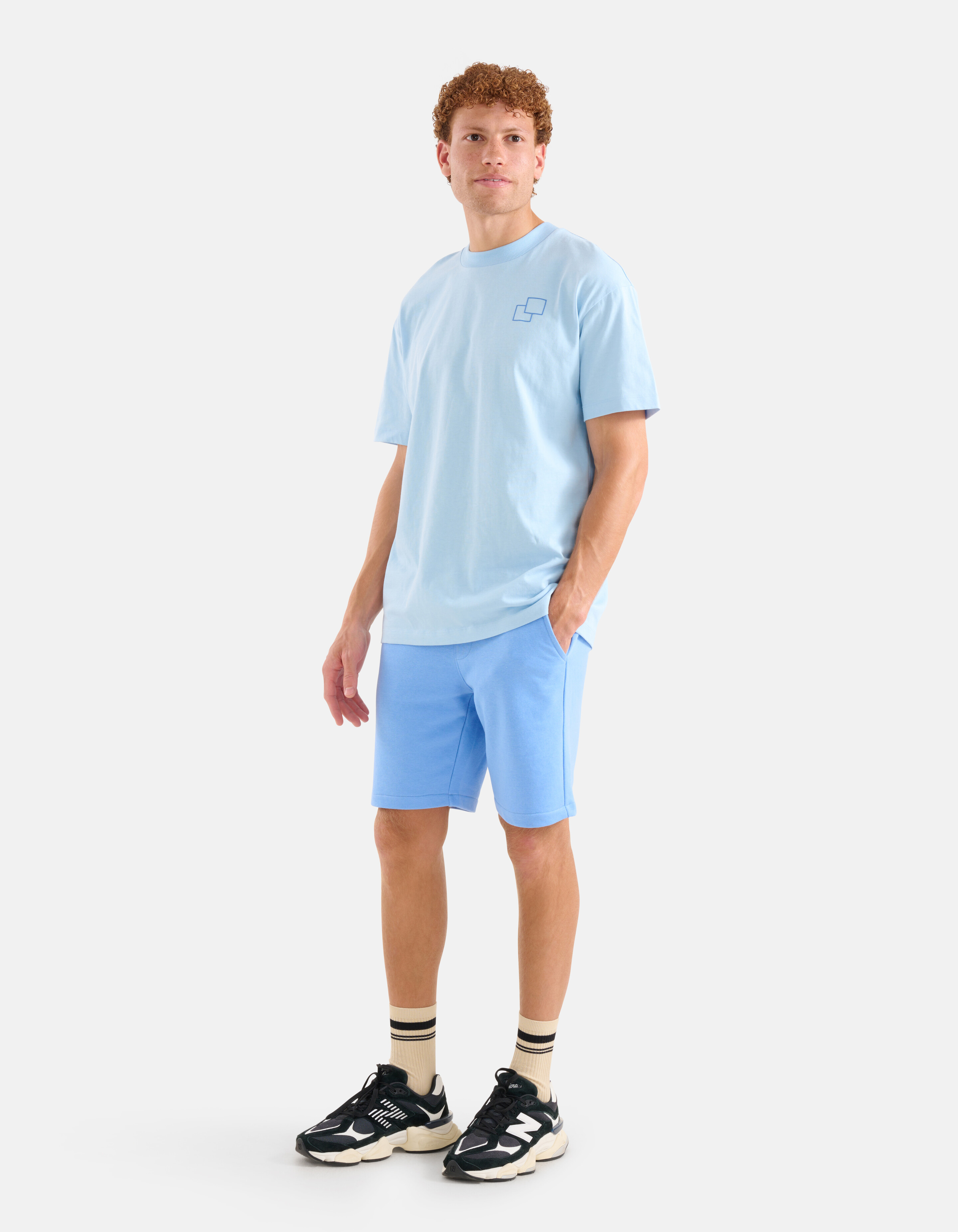 Embroidery T-shirt Blauw SHOEBY MEN