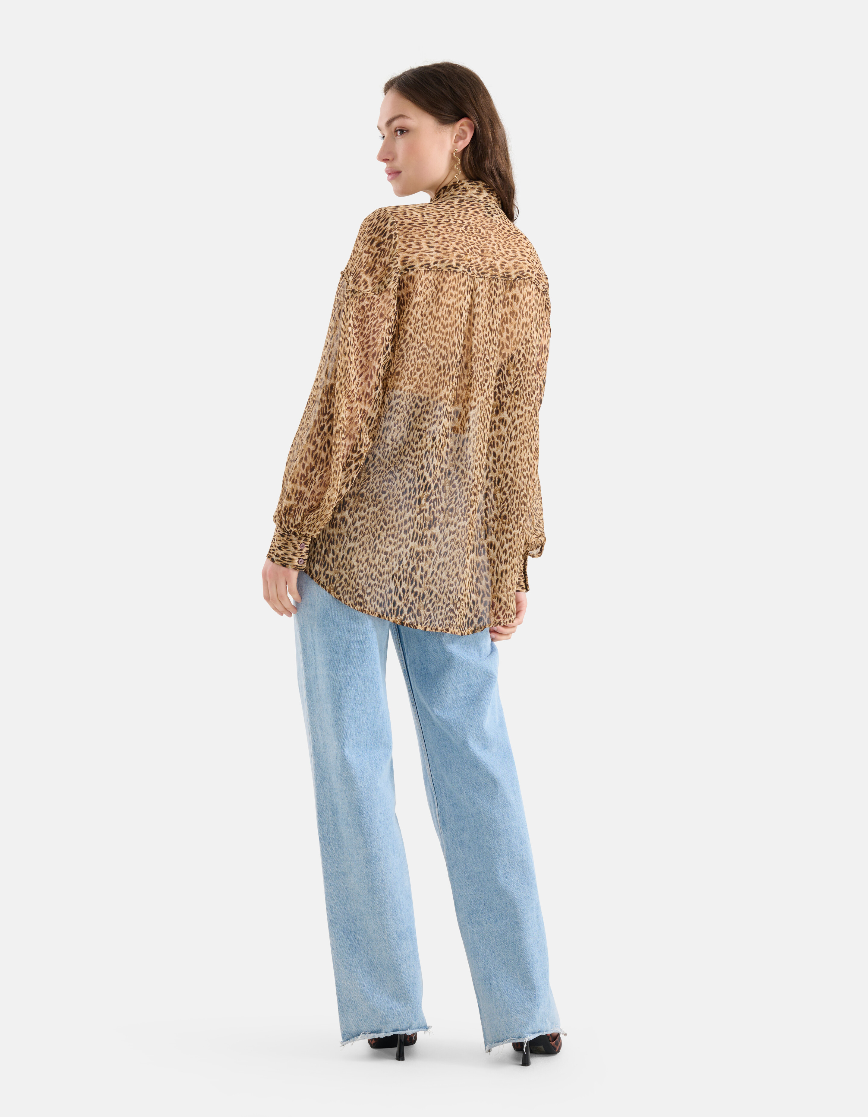 Cheetah Blouse Bruin SHOEBY WOMEN