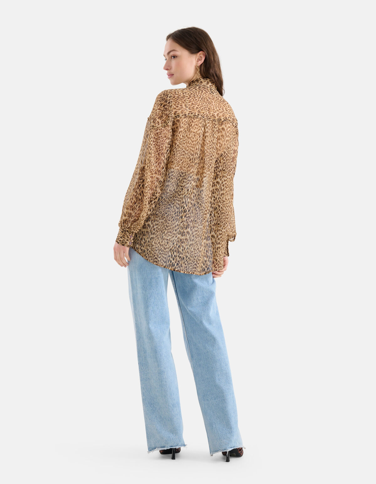 Cheetah Blouse Bruin SHOEBY WOMEN