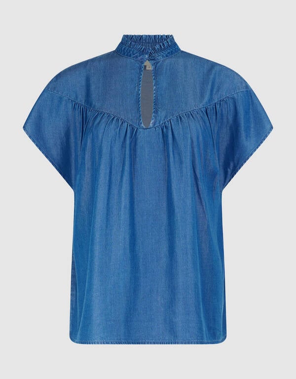 Button Top Blauw SHOEBY WOMEN