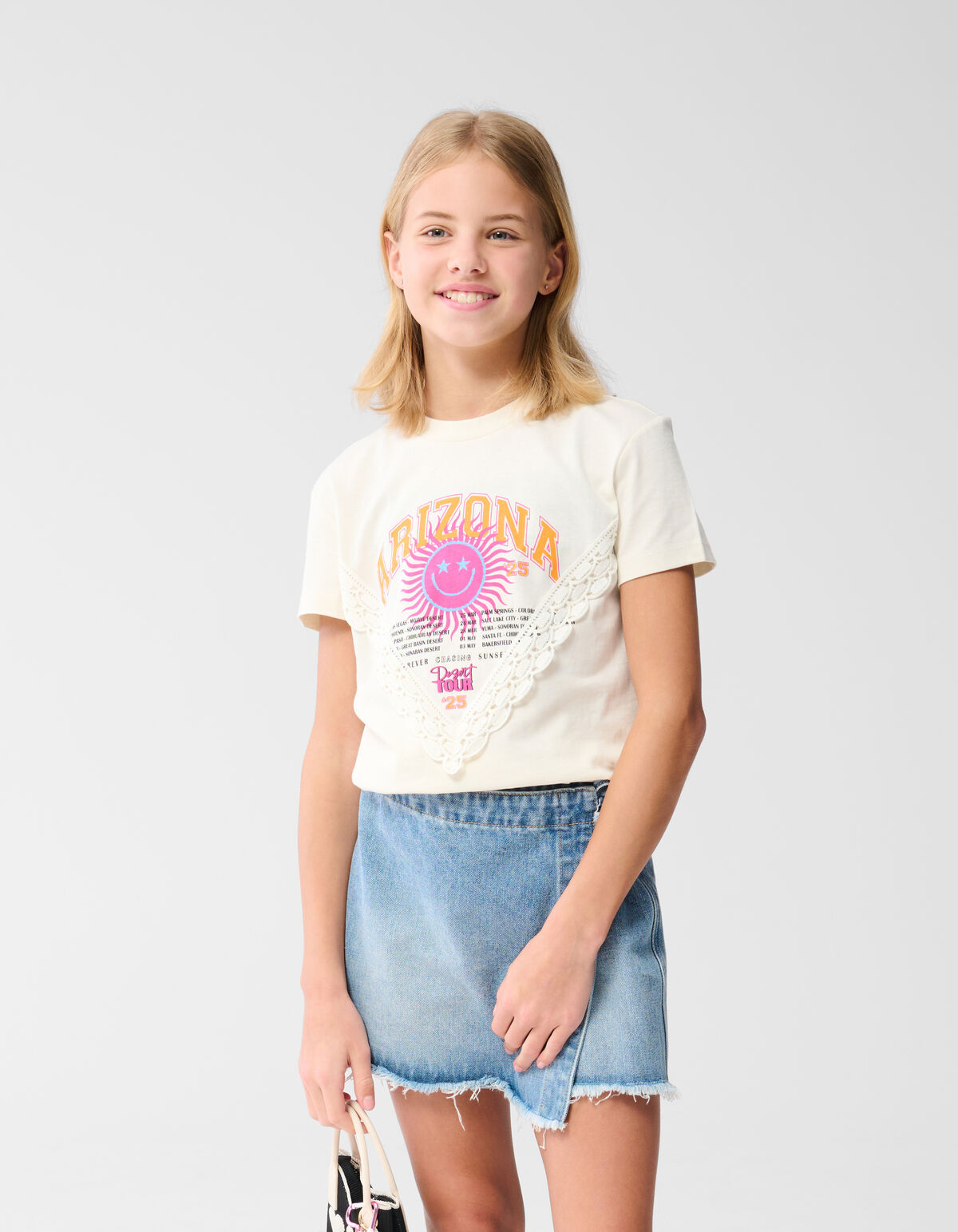 Arizona Lace T-shirt Gebroken Wit SHOEBY GIRLS