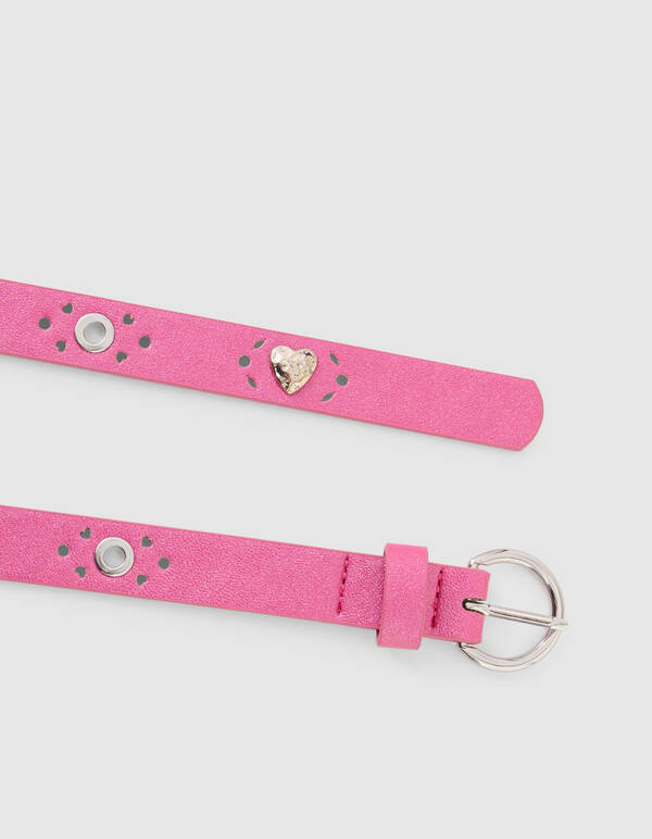 Heart Riem Donkerroze SHOEBY ACCESSOIRES