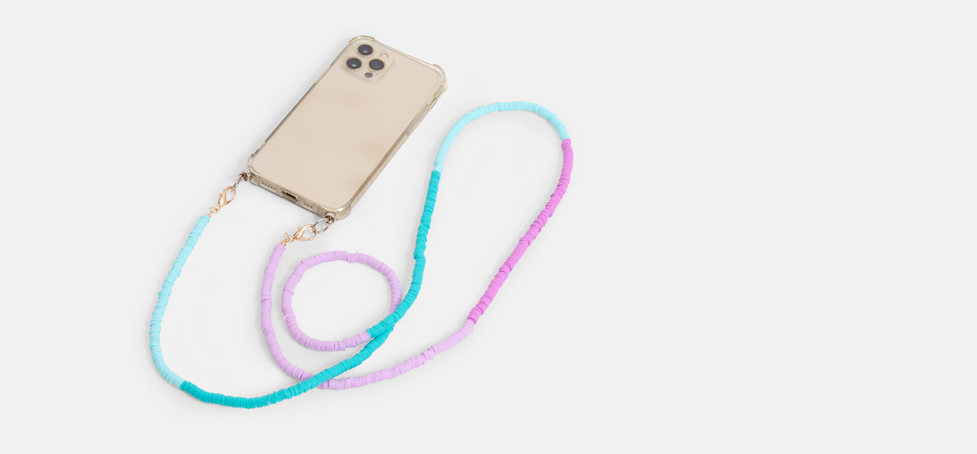 Lange Katsuki Telefoonkoord Paars SHOEBY ACCESSOIRES