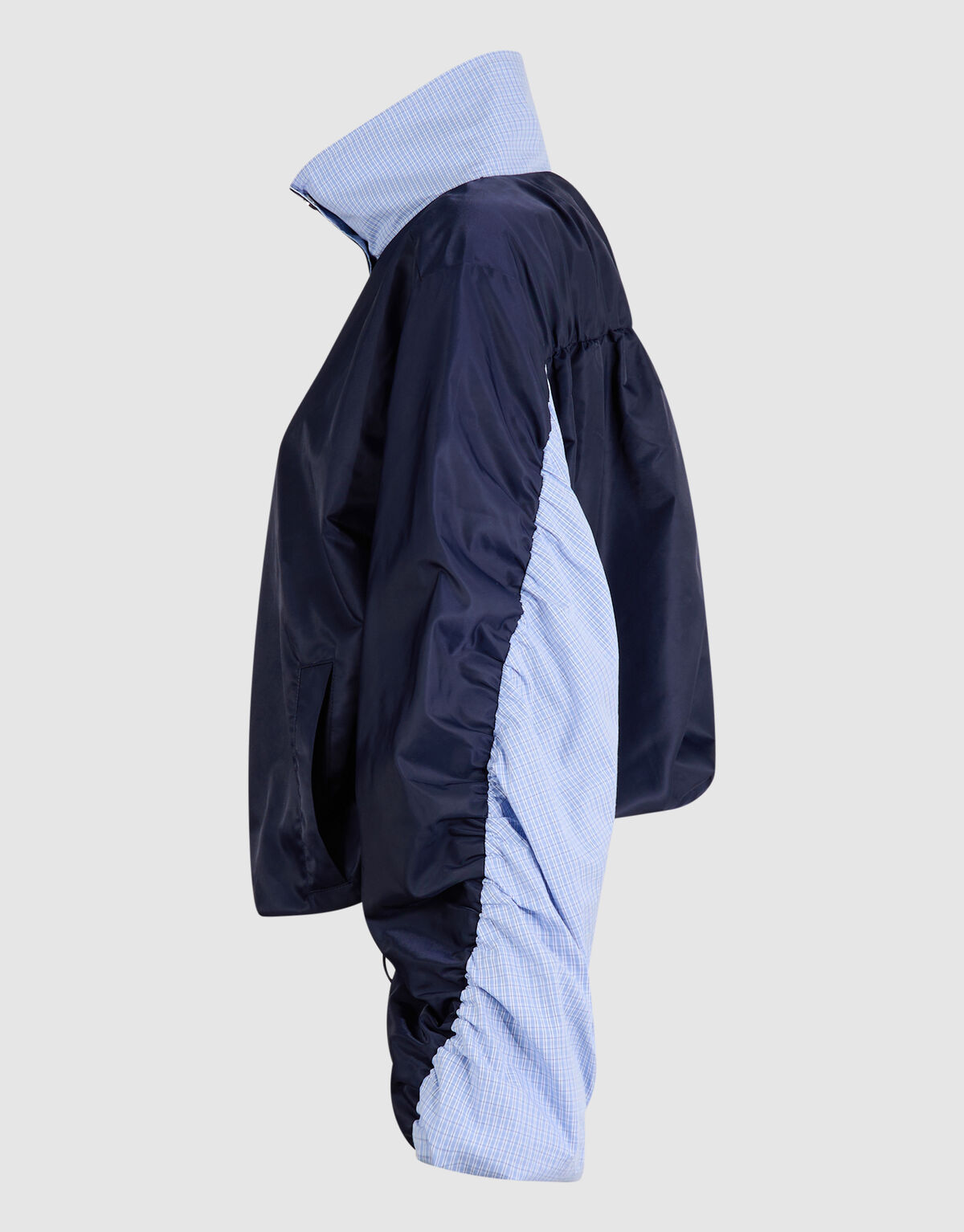 Check Satin Bomber Blauw SHOEBY WOMEN