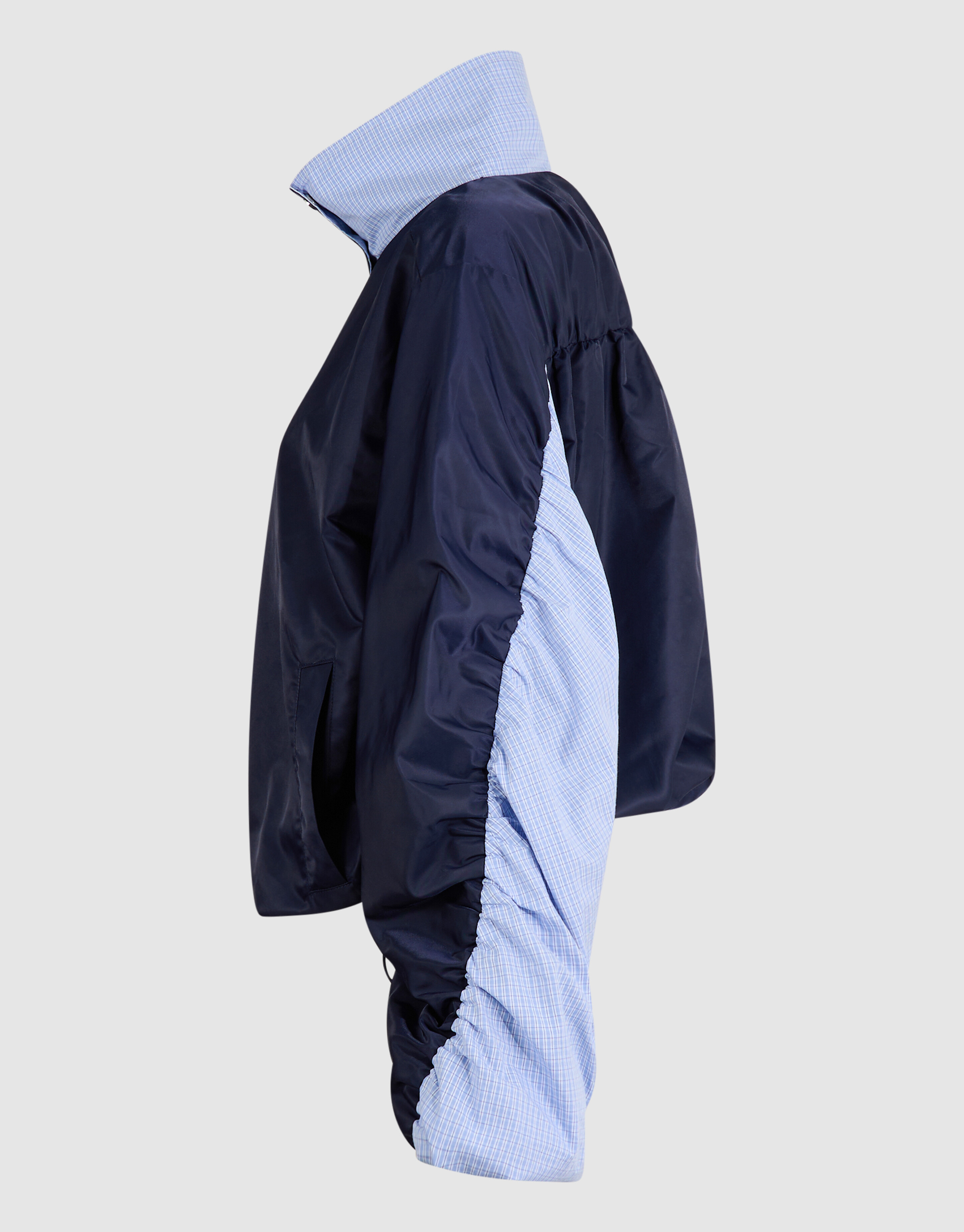 Check Satin Bomber Blauw SHOEBY WOMEN