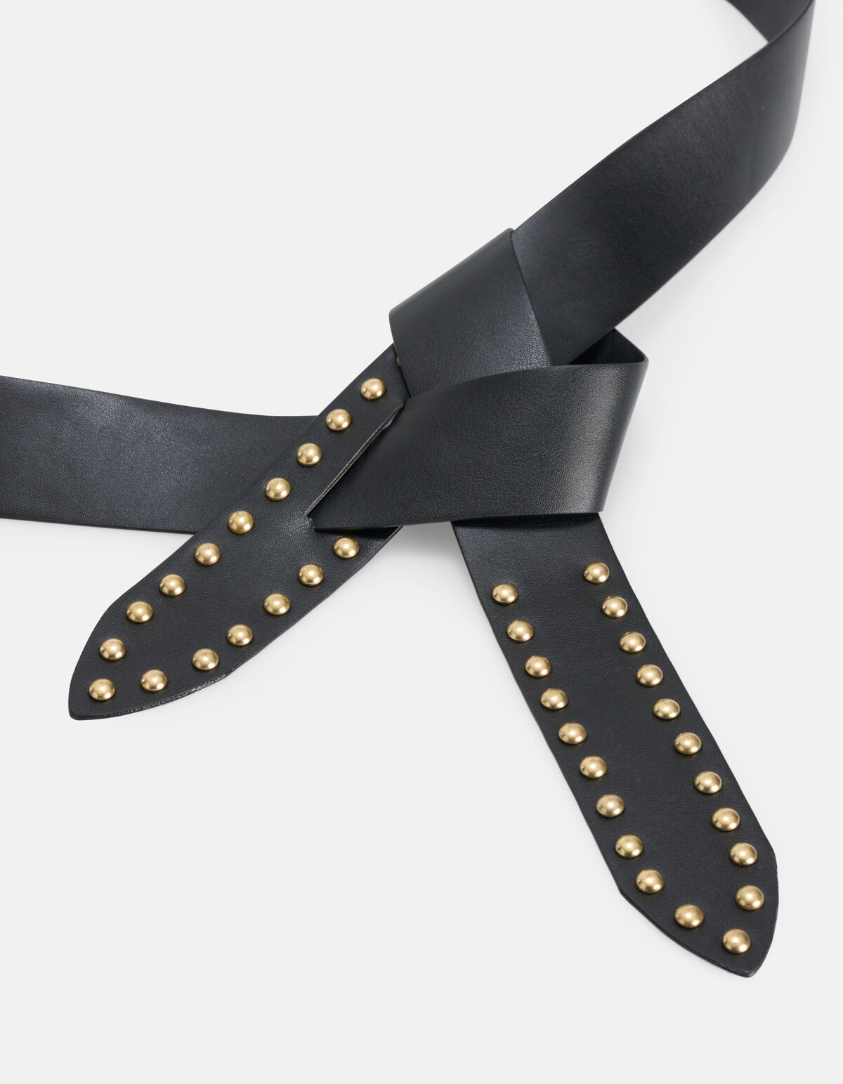 Knotted Stud Riem Zwart SHOEBY ACCESSOIRES