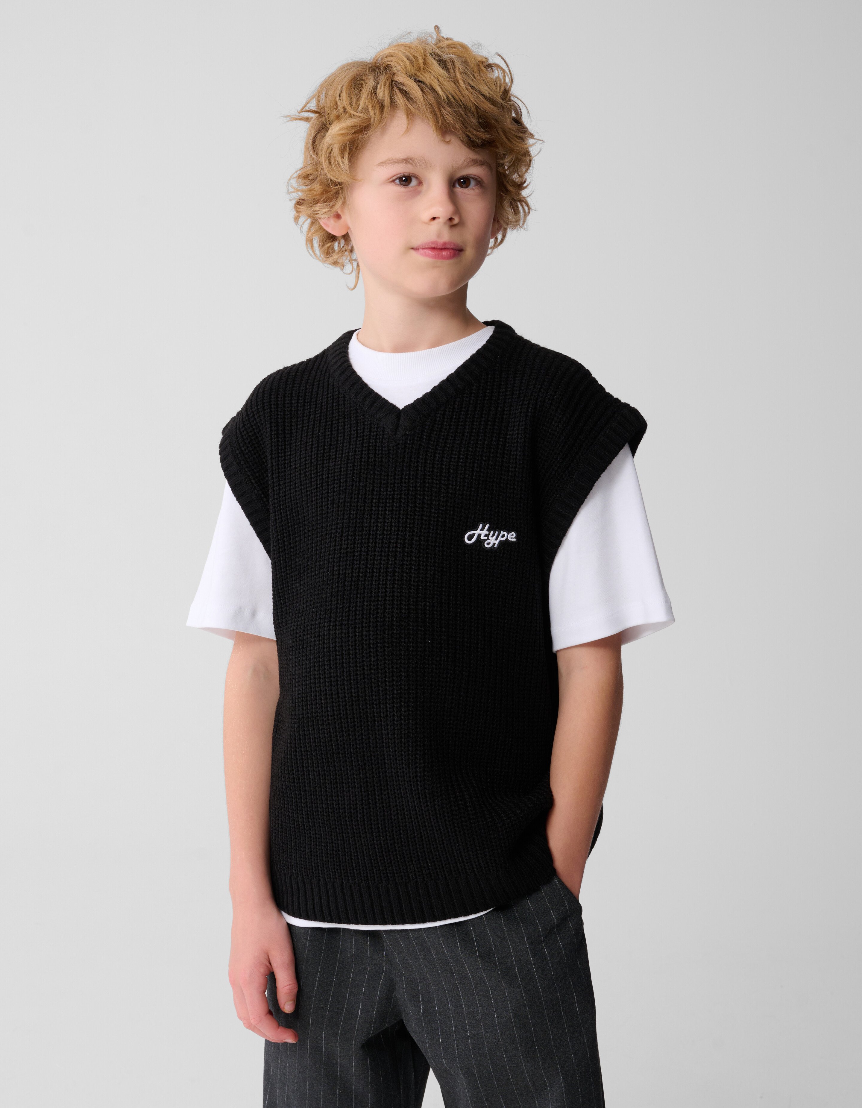 Gebreide Spencer Zwart SHOEBY BOYS