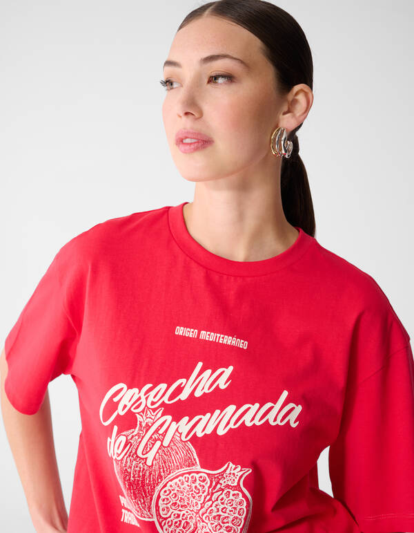 Granada Artwork T-shirt Rood SHOEBY WOMEN