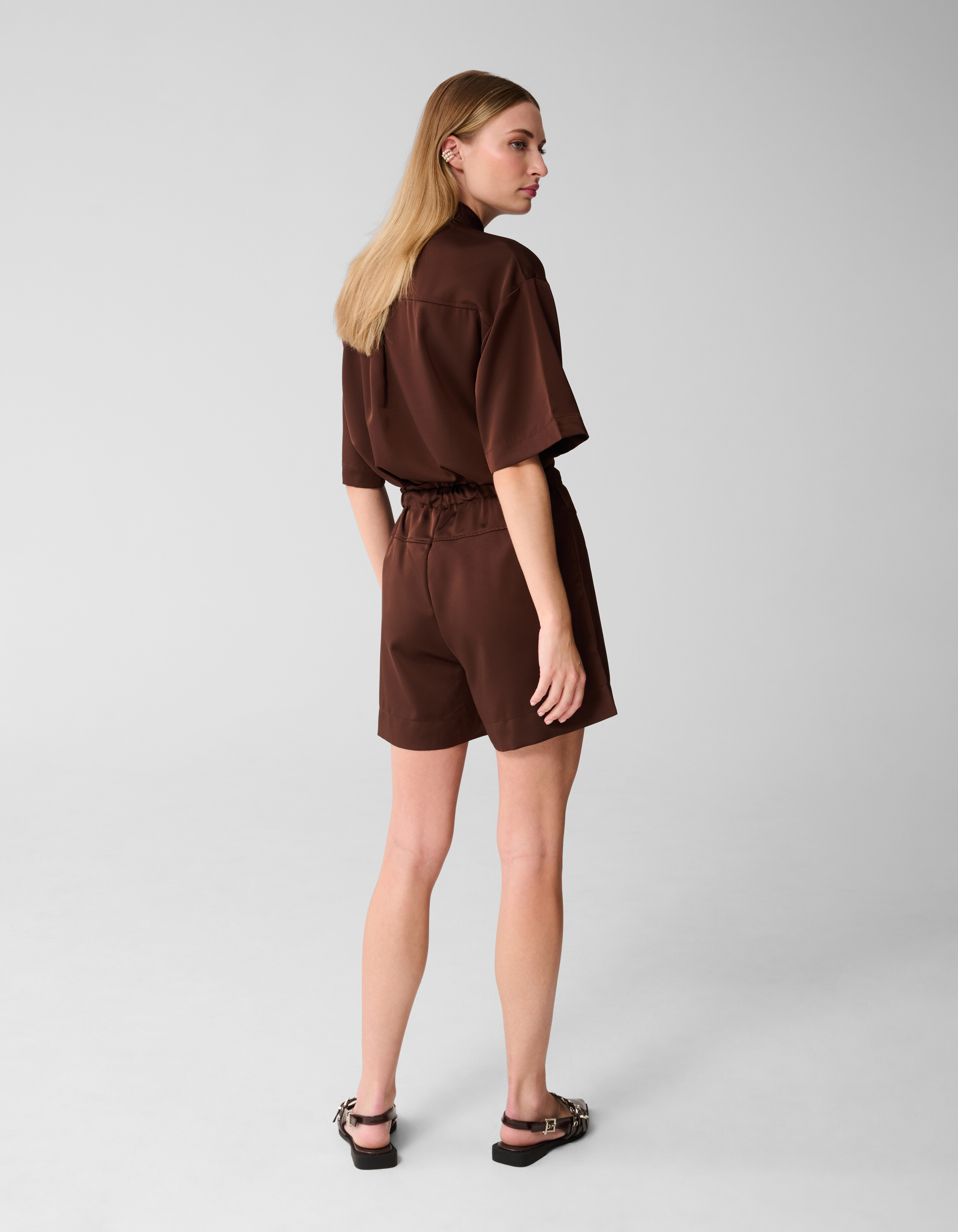 Oversized Blouse Donkerbruin SHOEBY WOMEN