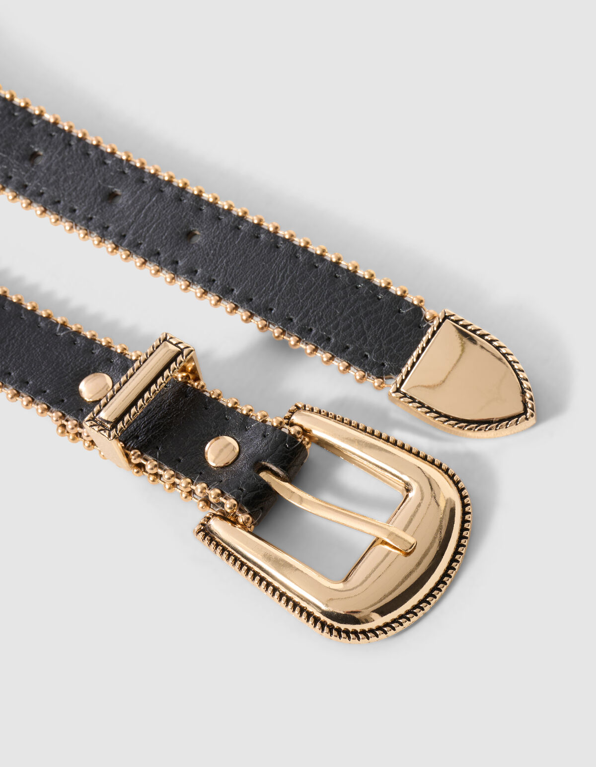 Ball Chain Riem Zwart/Goud SHOEBY ACCESSOIRES
