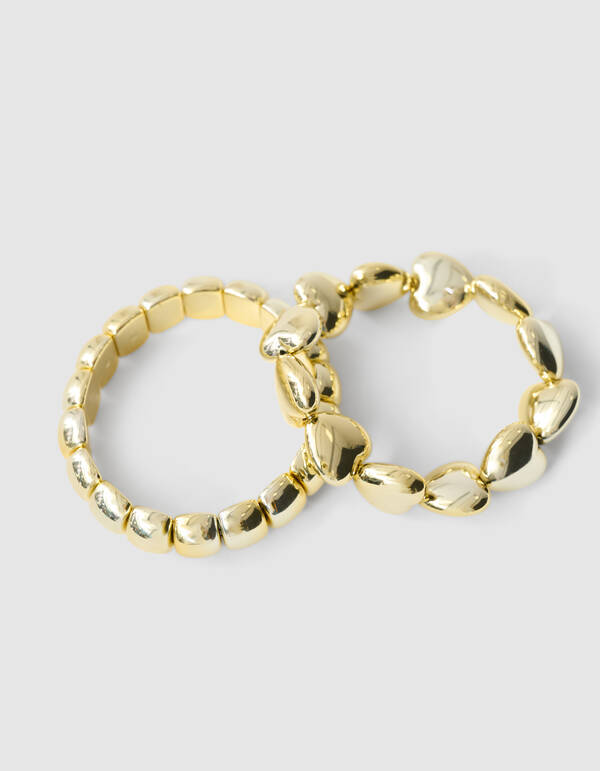 Heart Armbanden Set Goud SHOEBY ACCESSOIRES