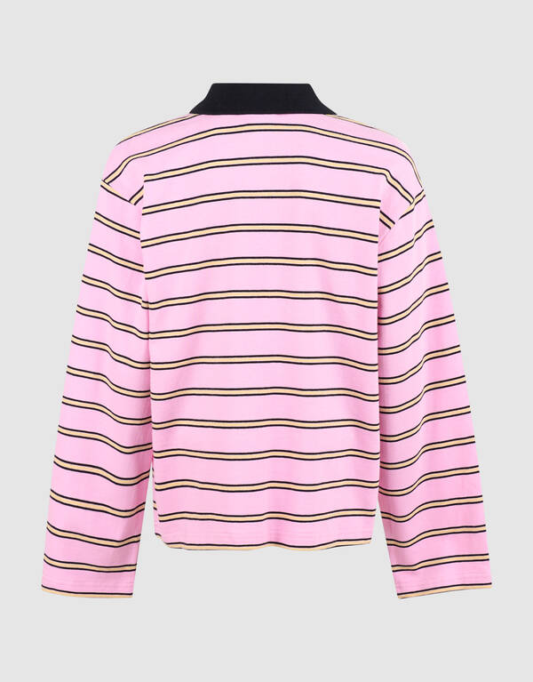 Rhinestone Longsleeve Polo Roze SHOEBY GIRLS