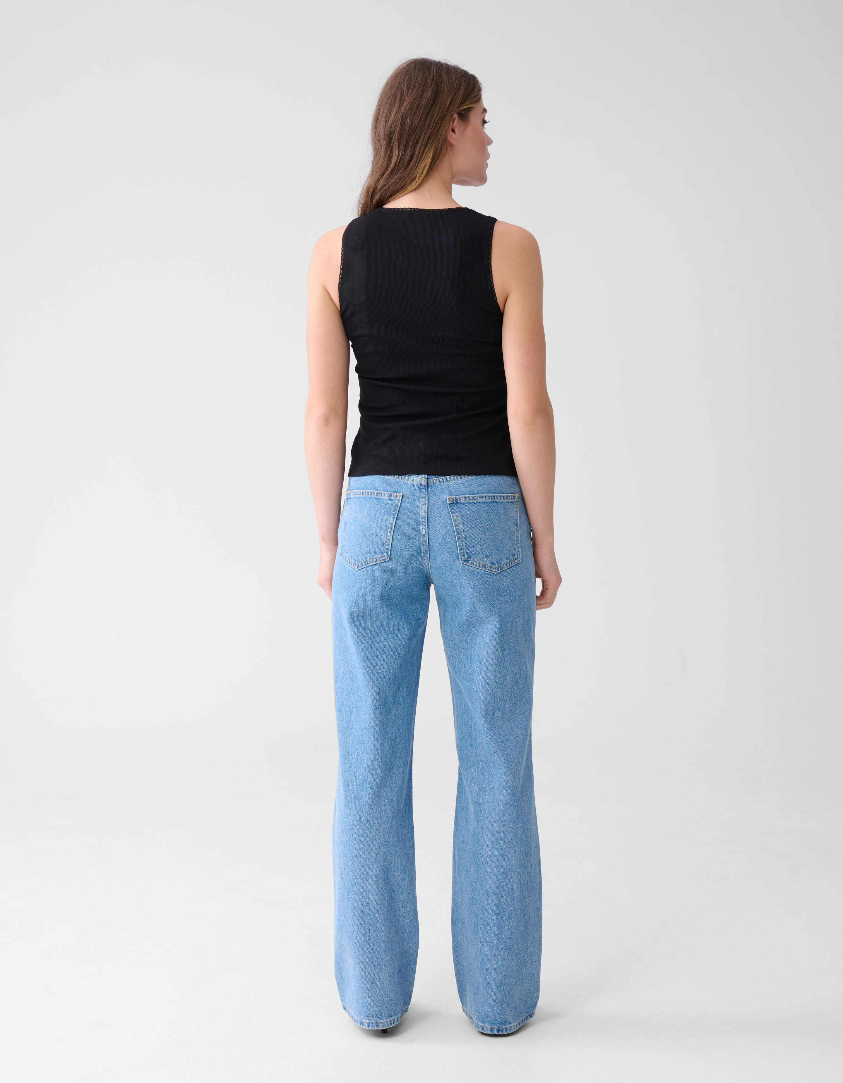 Basic Strik Top Zwart SHOEBY WOMEN