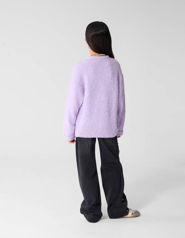 Oversized Gebreide Trui Paars SHOEBY GIRLS