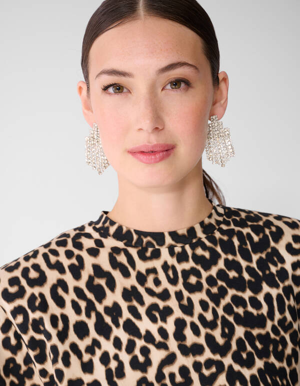 Leopard Padded T-shirt Bruin SHOEBY WOMEN