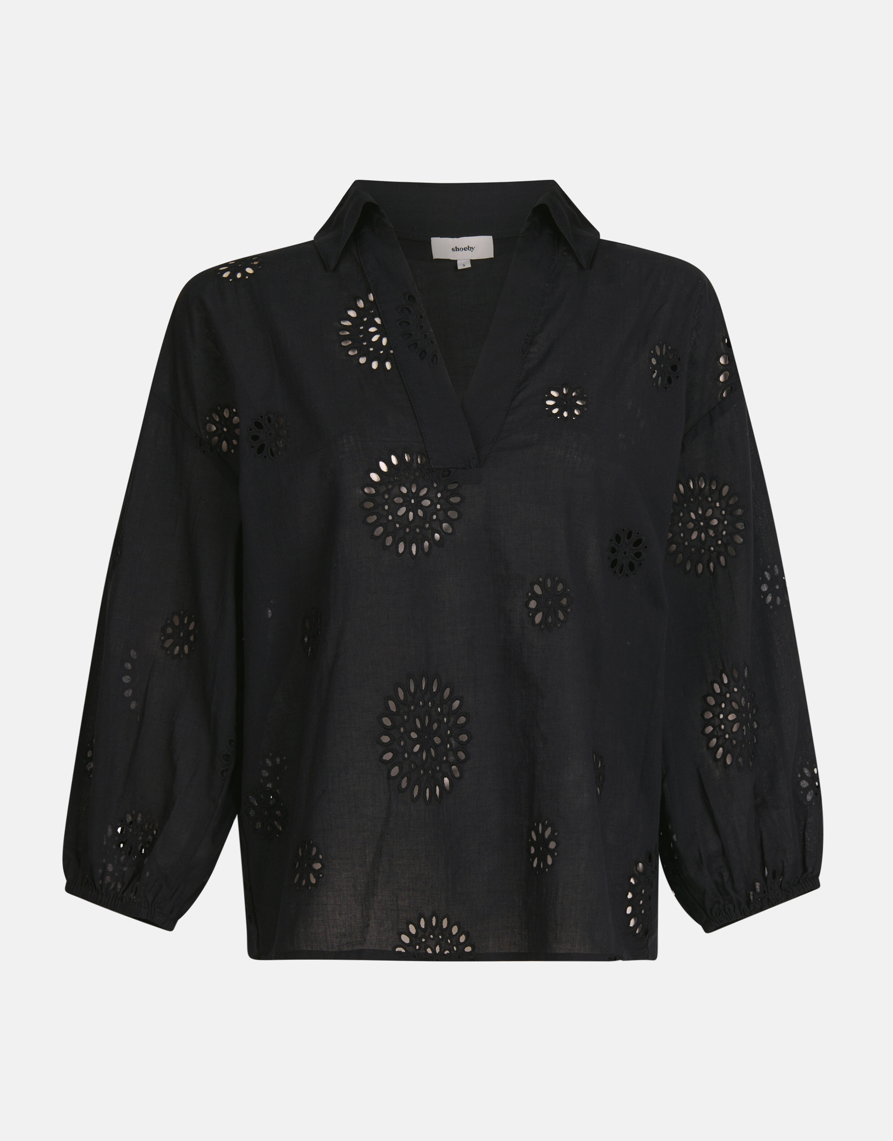 Broderie Blouse Zwart SHOEBY WOMEN