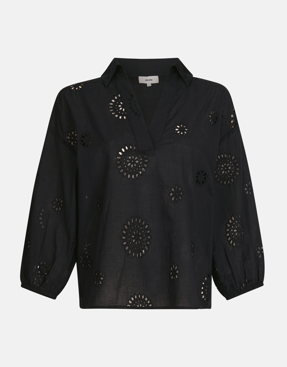 Broderie Blouse Zwart SHOEBY WOMEN