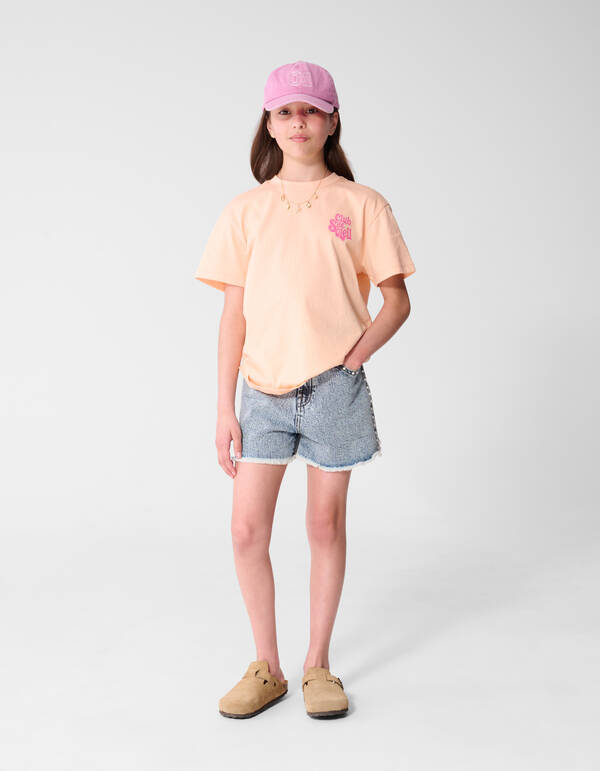 Club De Soleil Artwork T-shirt Lichtoranje SHOEBY GIRLS