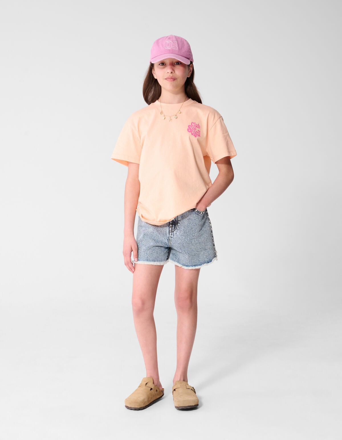 Club De Soleil Artwork T-shirt Lichtoranje SHOEBY GIRLS