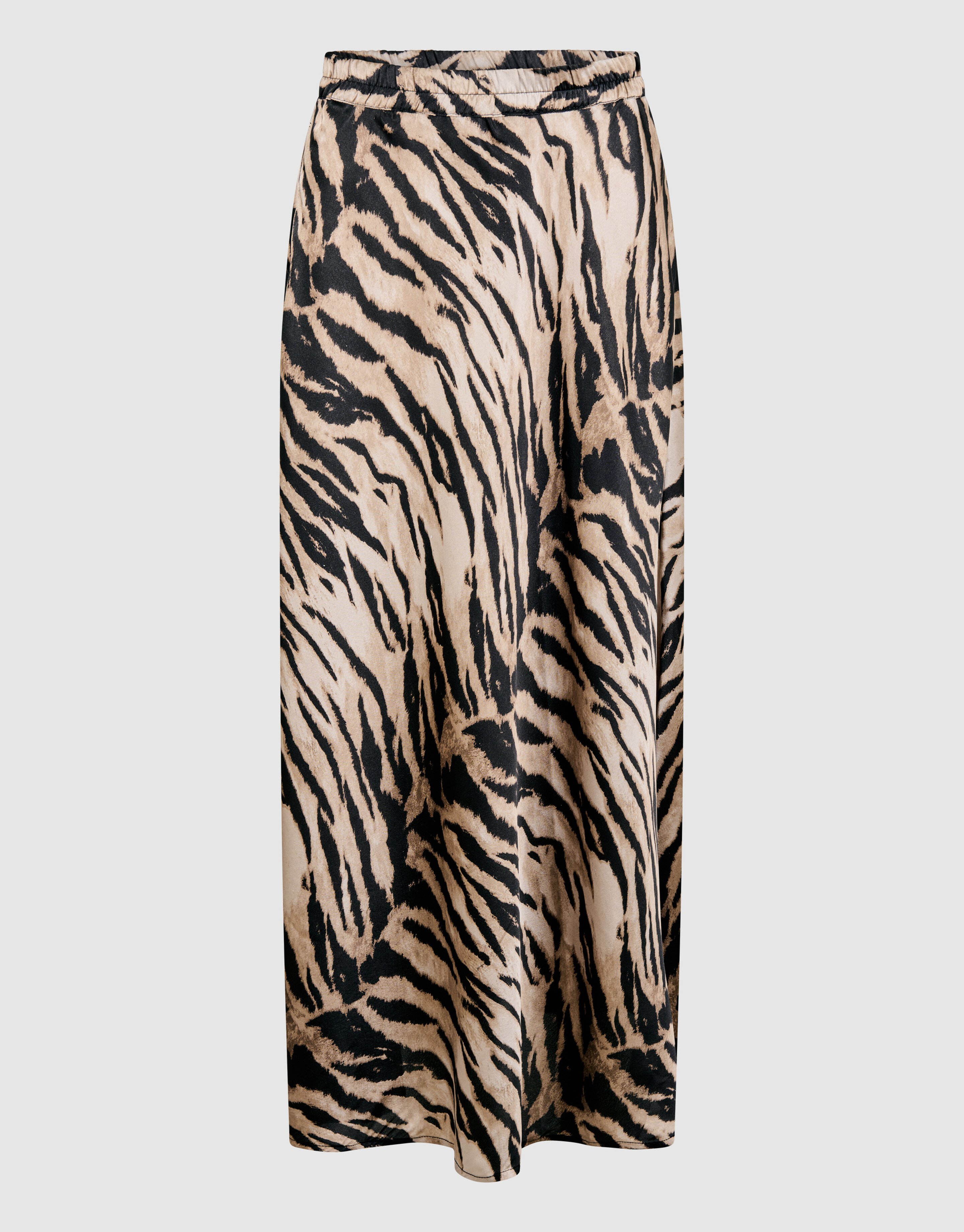 Satijnen Tijger Maxi Rok Bruin SHOEBY WOMEN