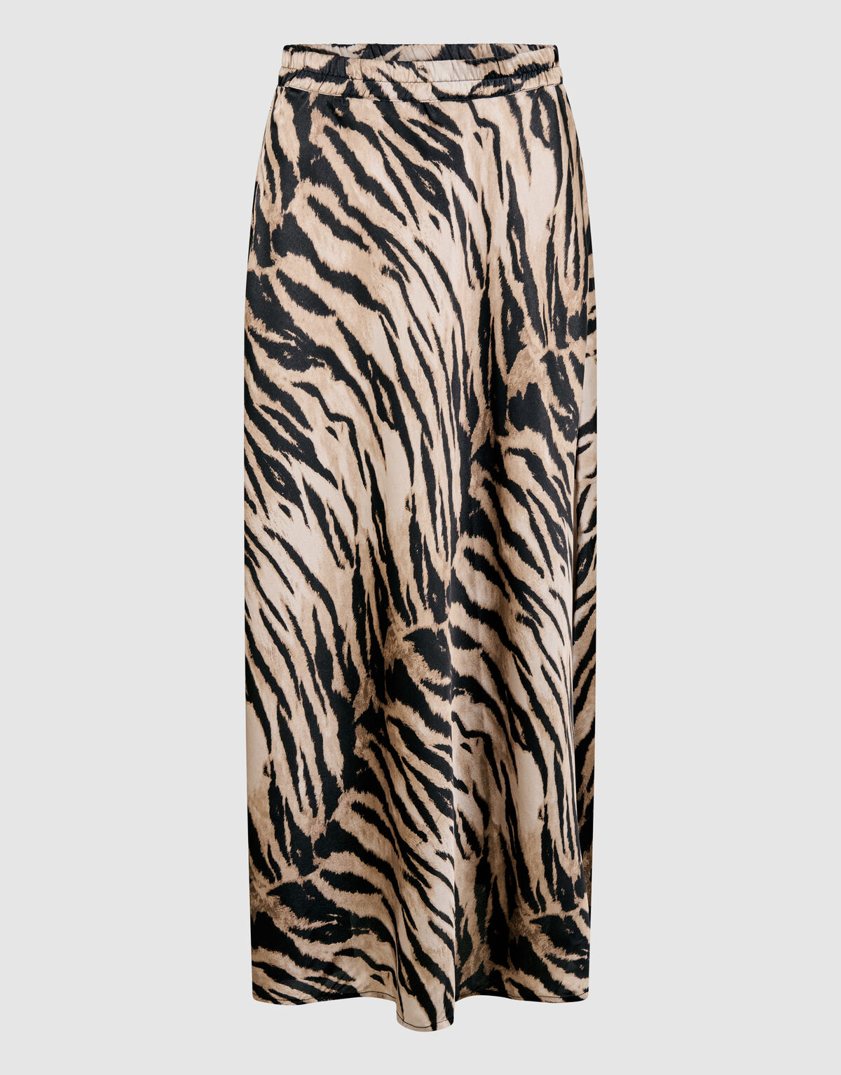 Satijnen Tijger Maxi Rok Bruin SHOEBY WOMEN