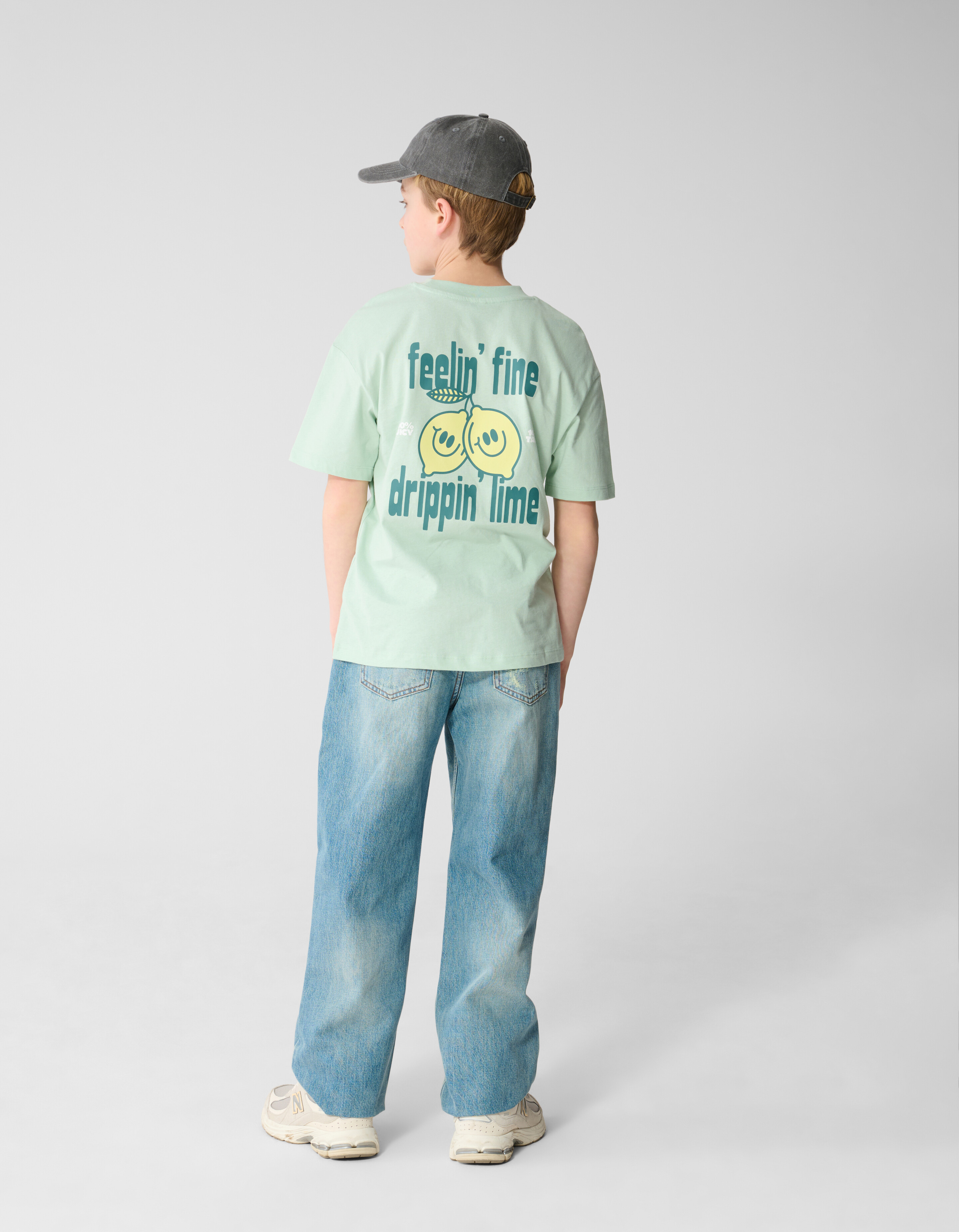 Dripping Artwork T-shirt Lichtgroen SHOEBY BOYS