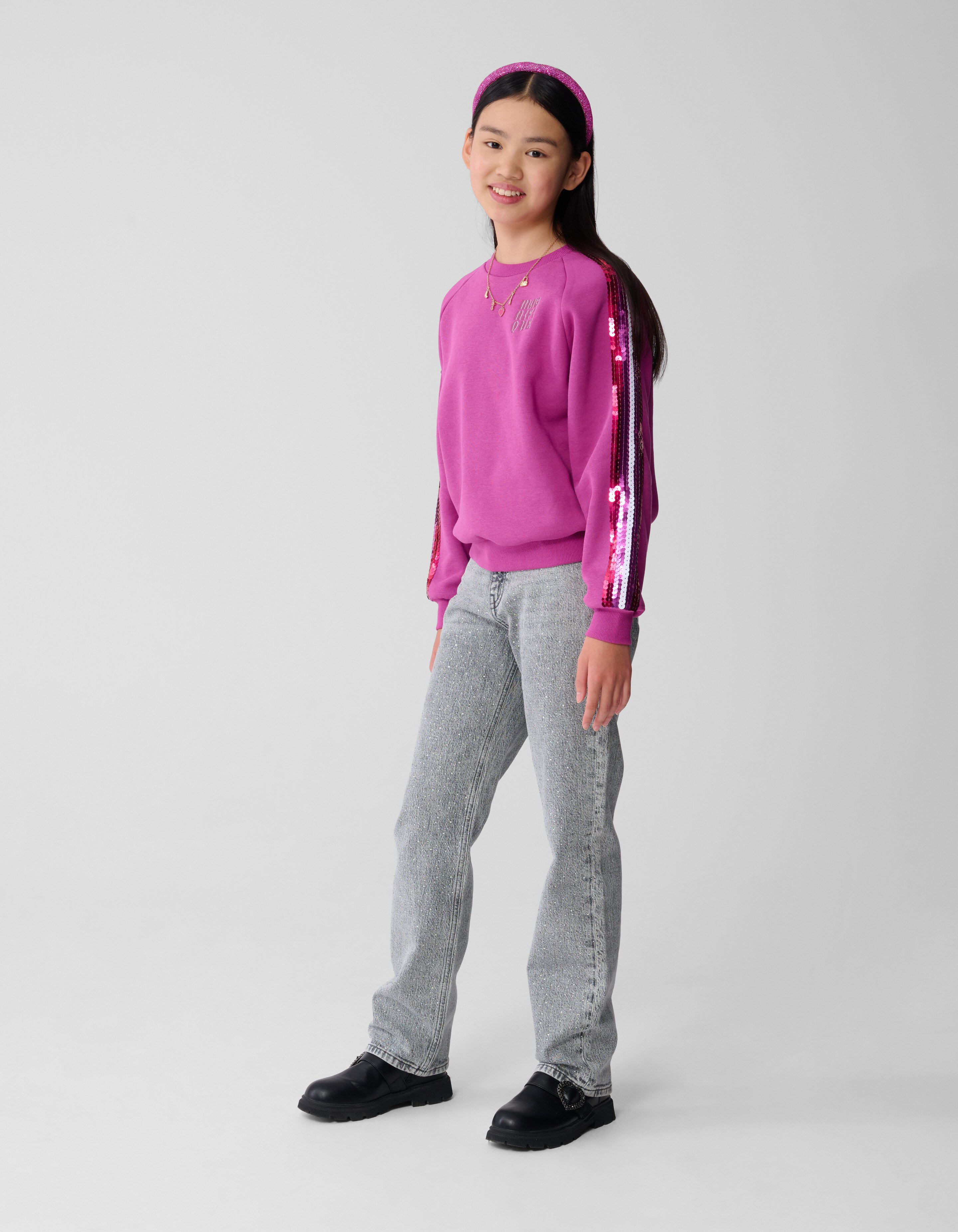 Sporty Sequin Sweater Roze SHOEBY GIRLS