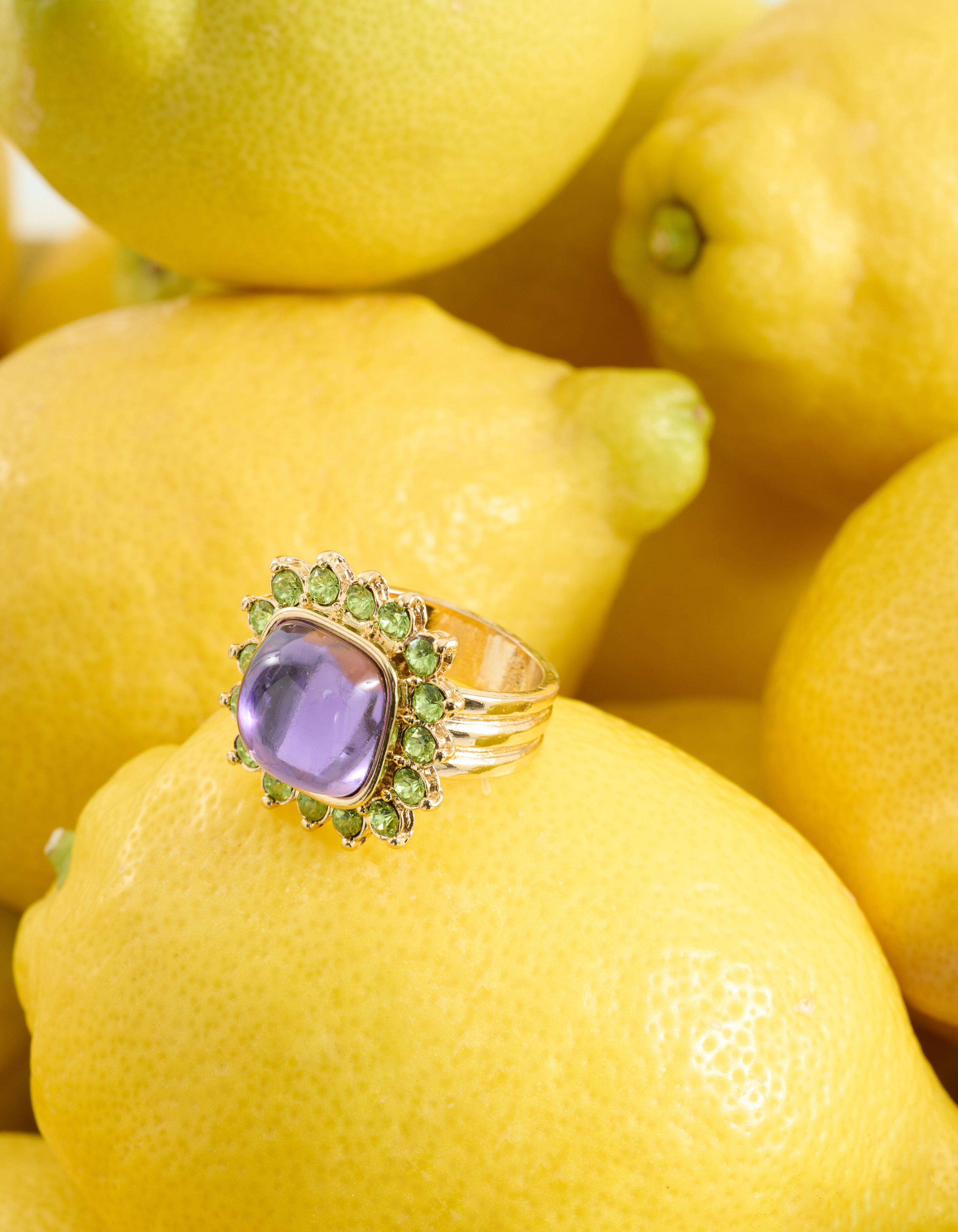 Colored Ring Goud SHOEBY ACCESSOIRES
