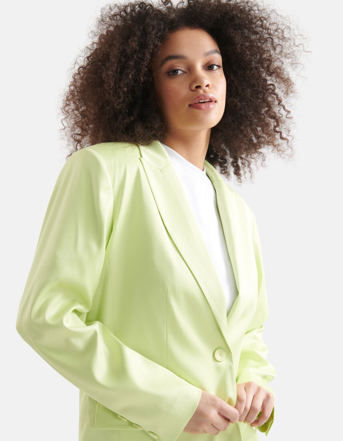 Satijnen Blazer Limoengroen SHOEBY WOMEN