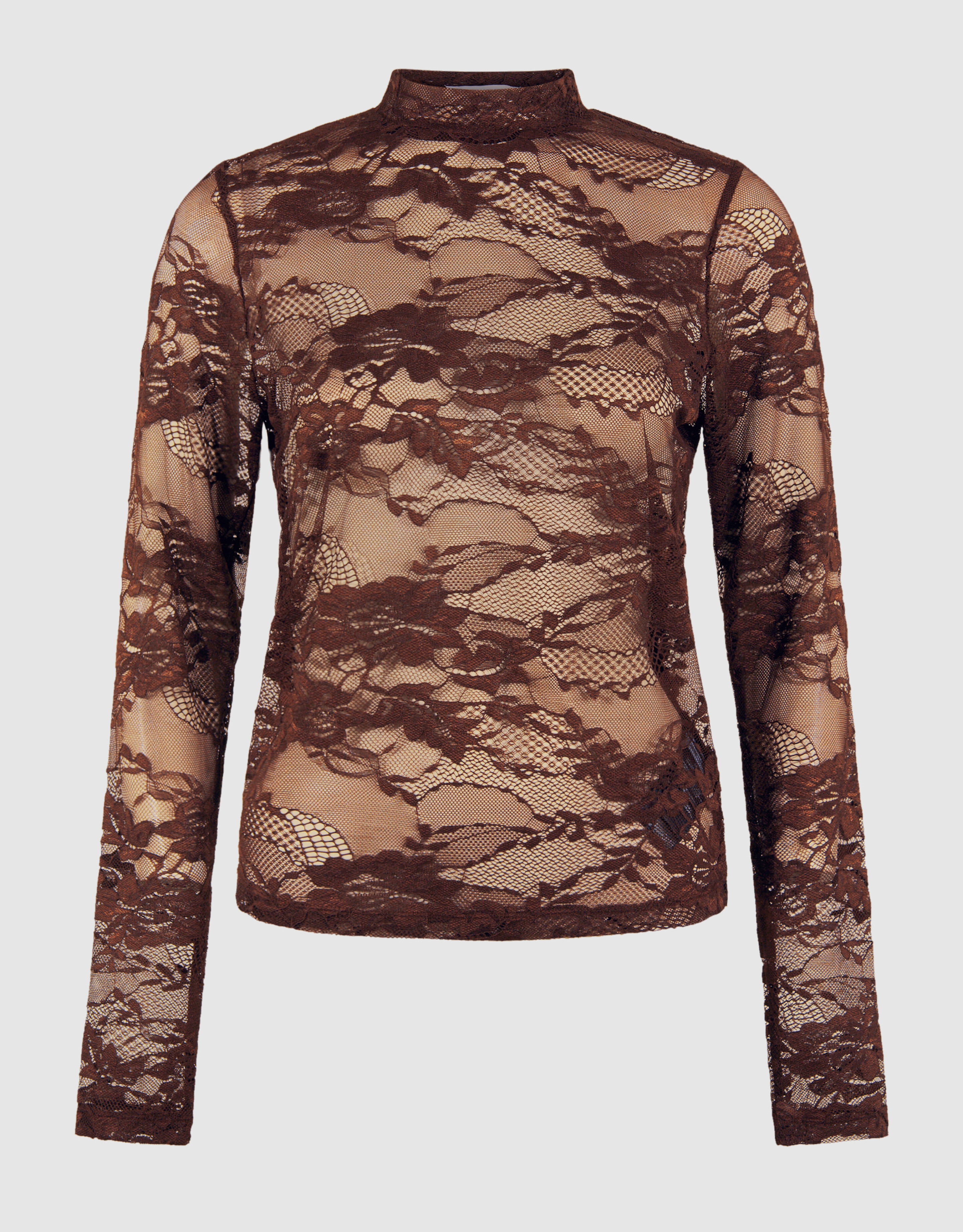 Flower Kanten Top Bruin SHOEBY WOMEN