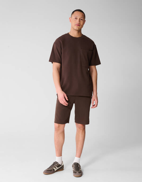 Cord Pocket T-shirt Donkerbruin SHOEBY MEN
